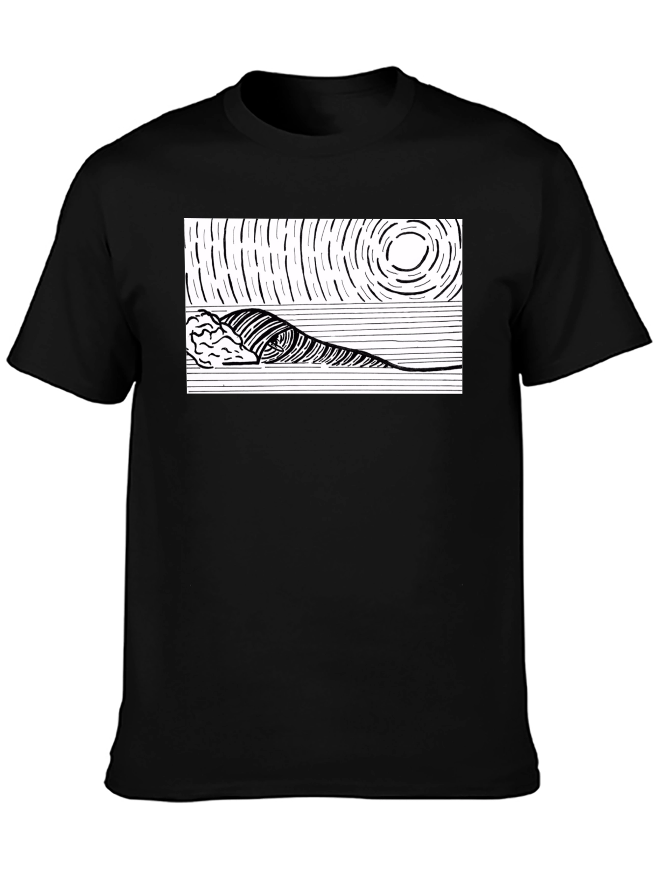 Ocean Wave Graphic Tee - Black