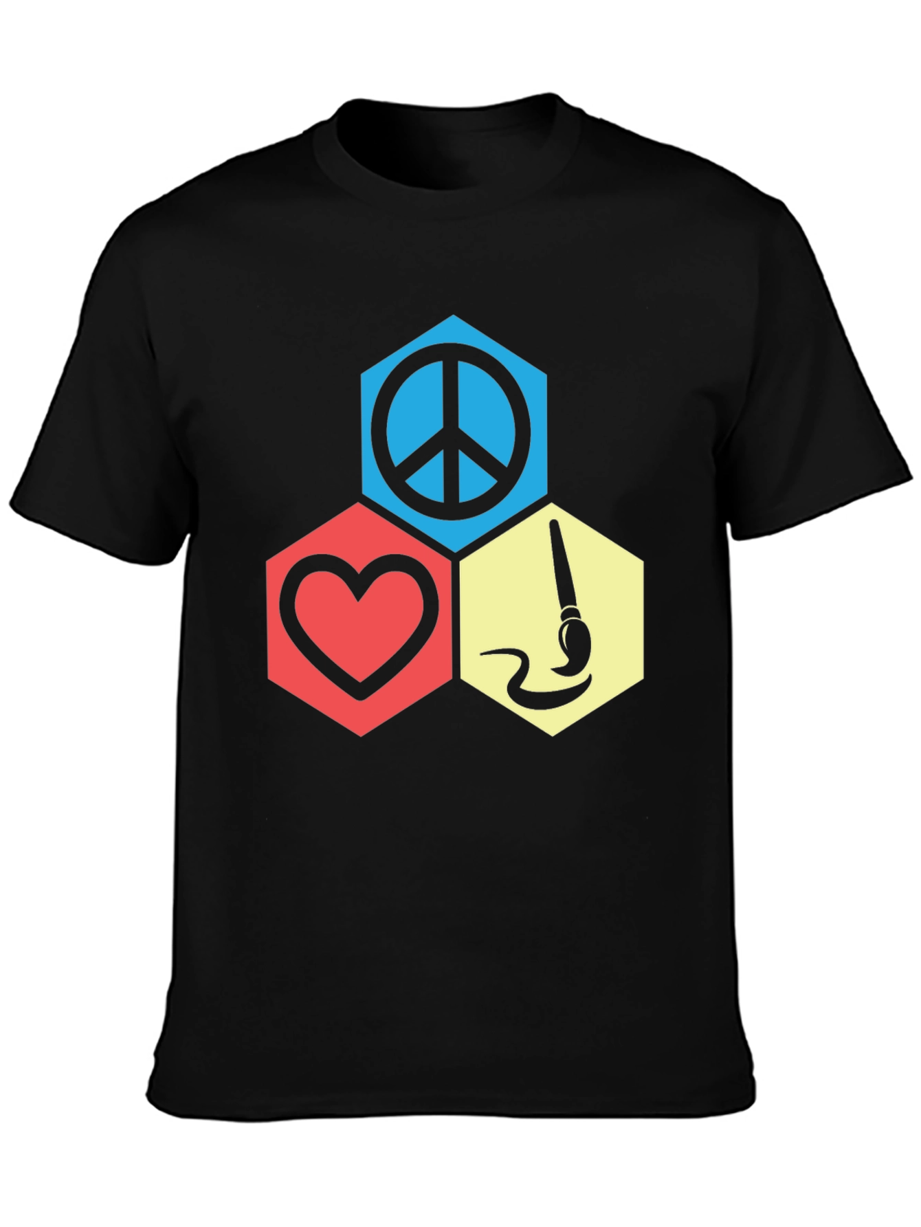 Peace Love Art Graphic T-Shirt