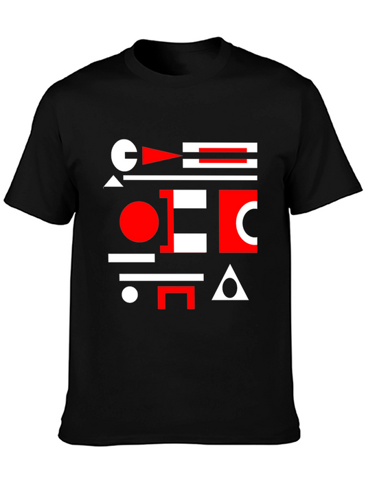 Geometric Shapes Graphic Tee - Modern Art Shirt