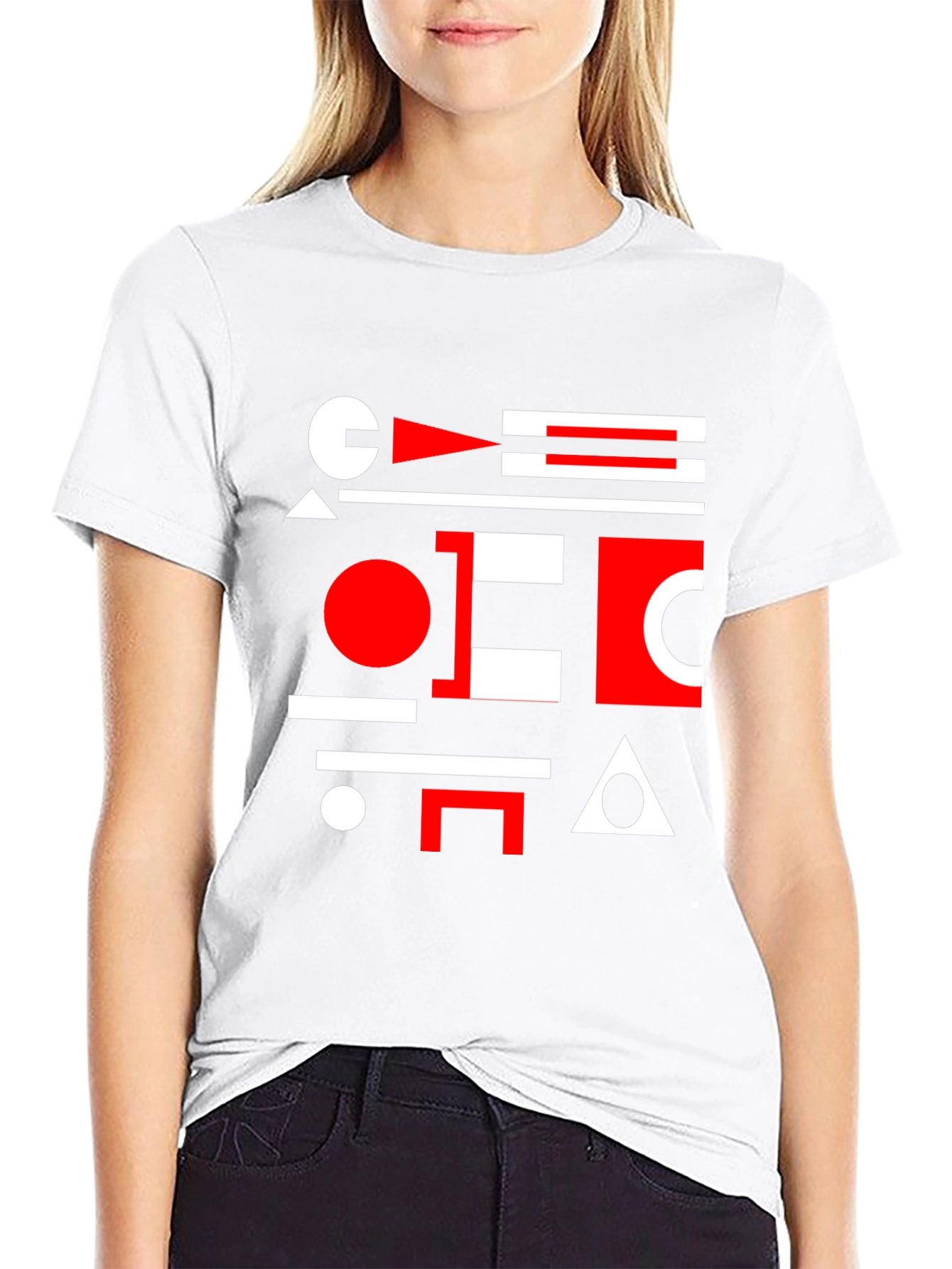 Geometric Shapes Graphic Tee - Modern Art Shirt