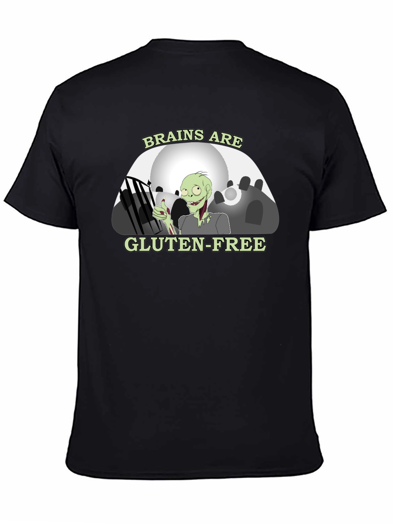 Brains Are Gluten-Free Zombie Humor T-Shirt