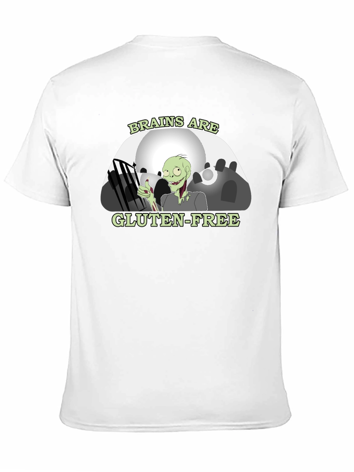 Brains Are Gluten-Free Zombie Humor T-Shirt