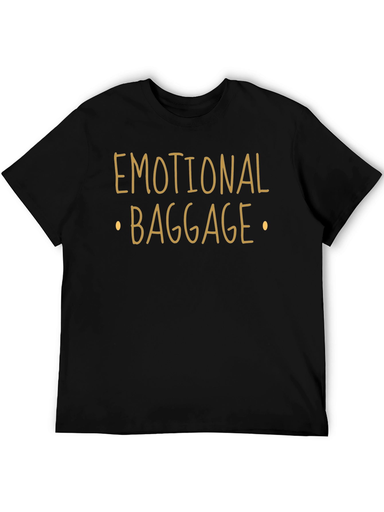 Emotional Baggage Graphic Tee - Black Cotton Shirt