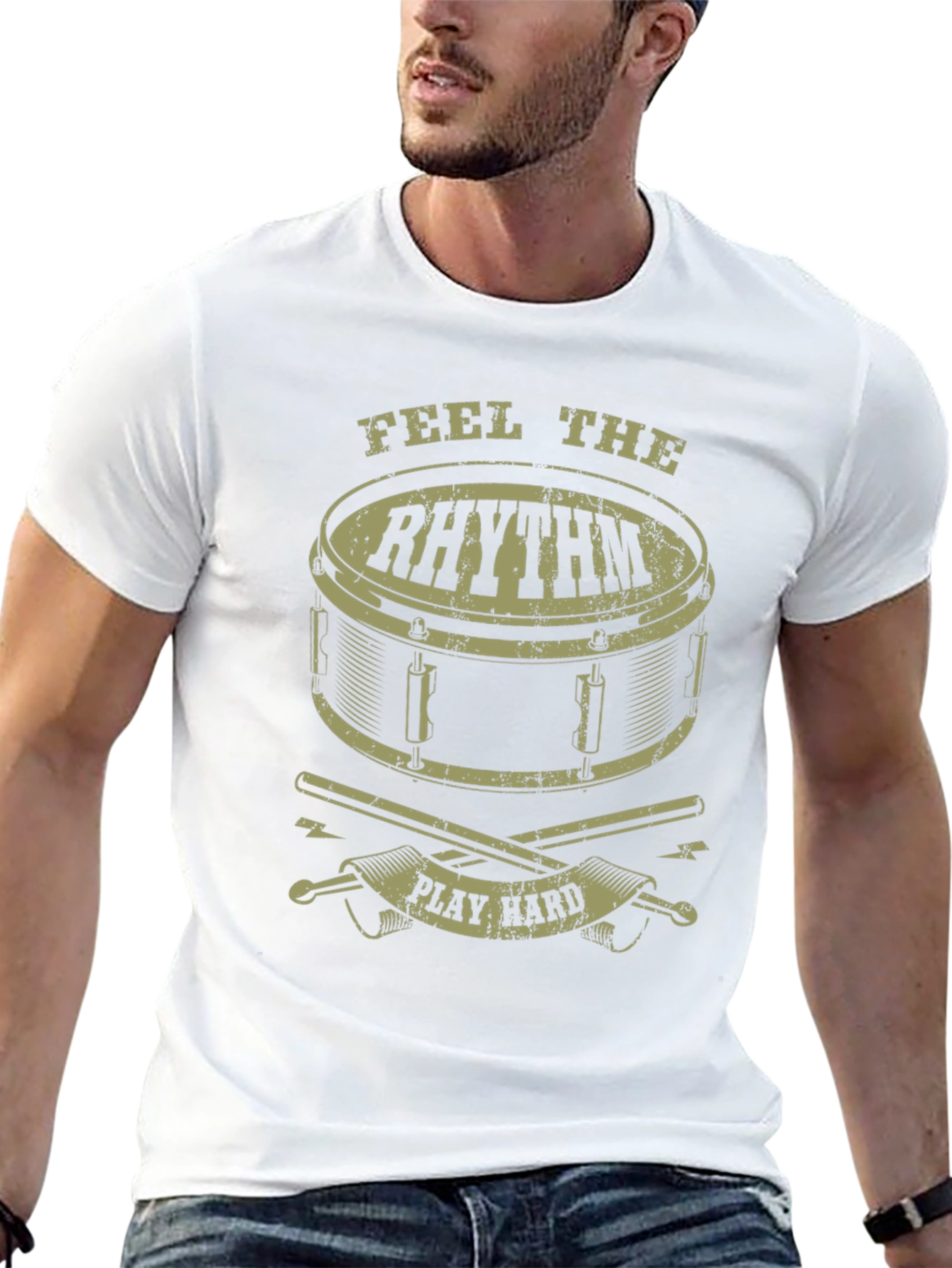 Feel the Rhythm Drum T-Shirt - Play Hard