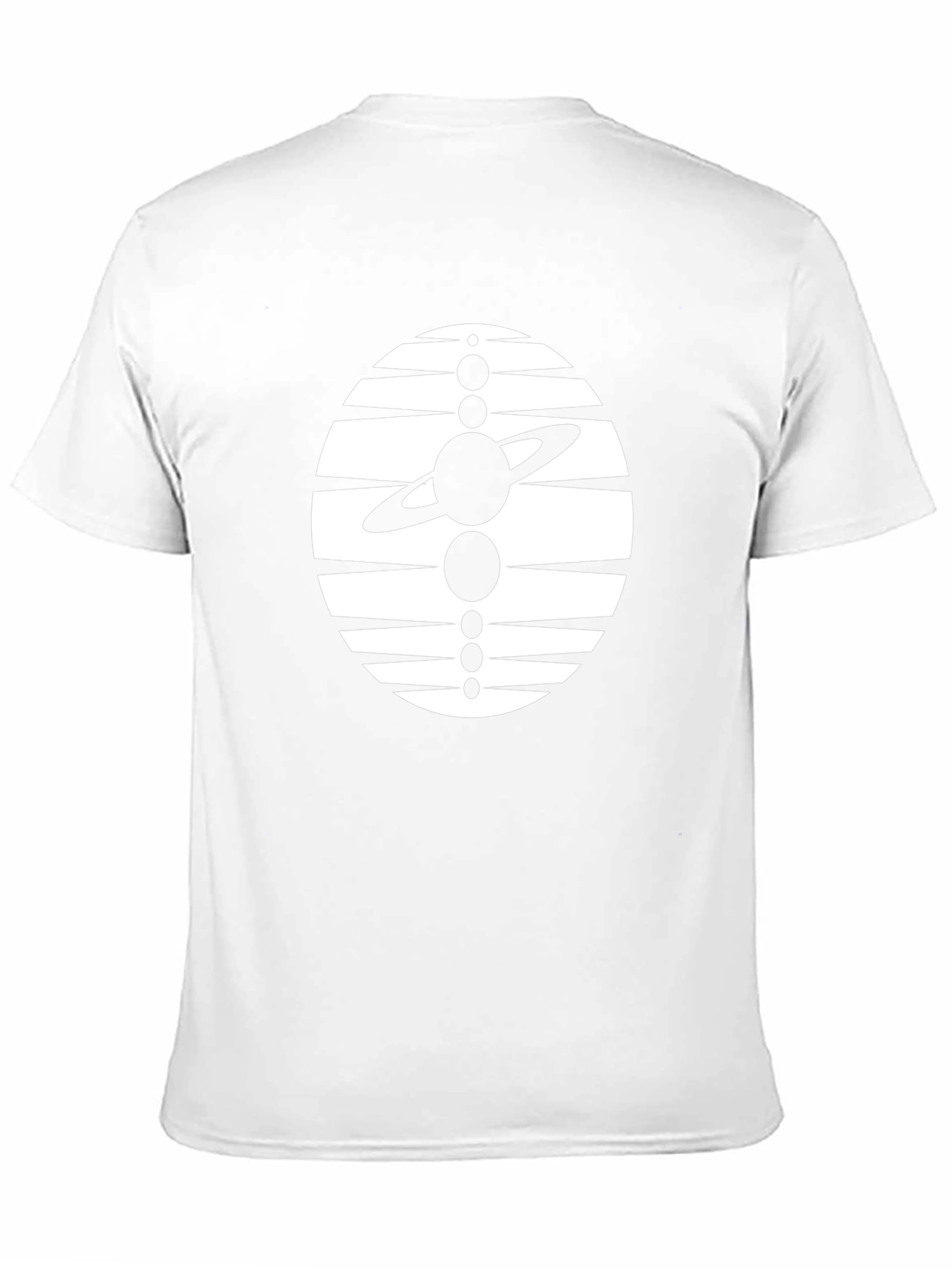 Cosmic Black Tee: Solar System Graphic Print