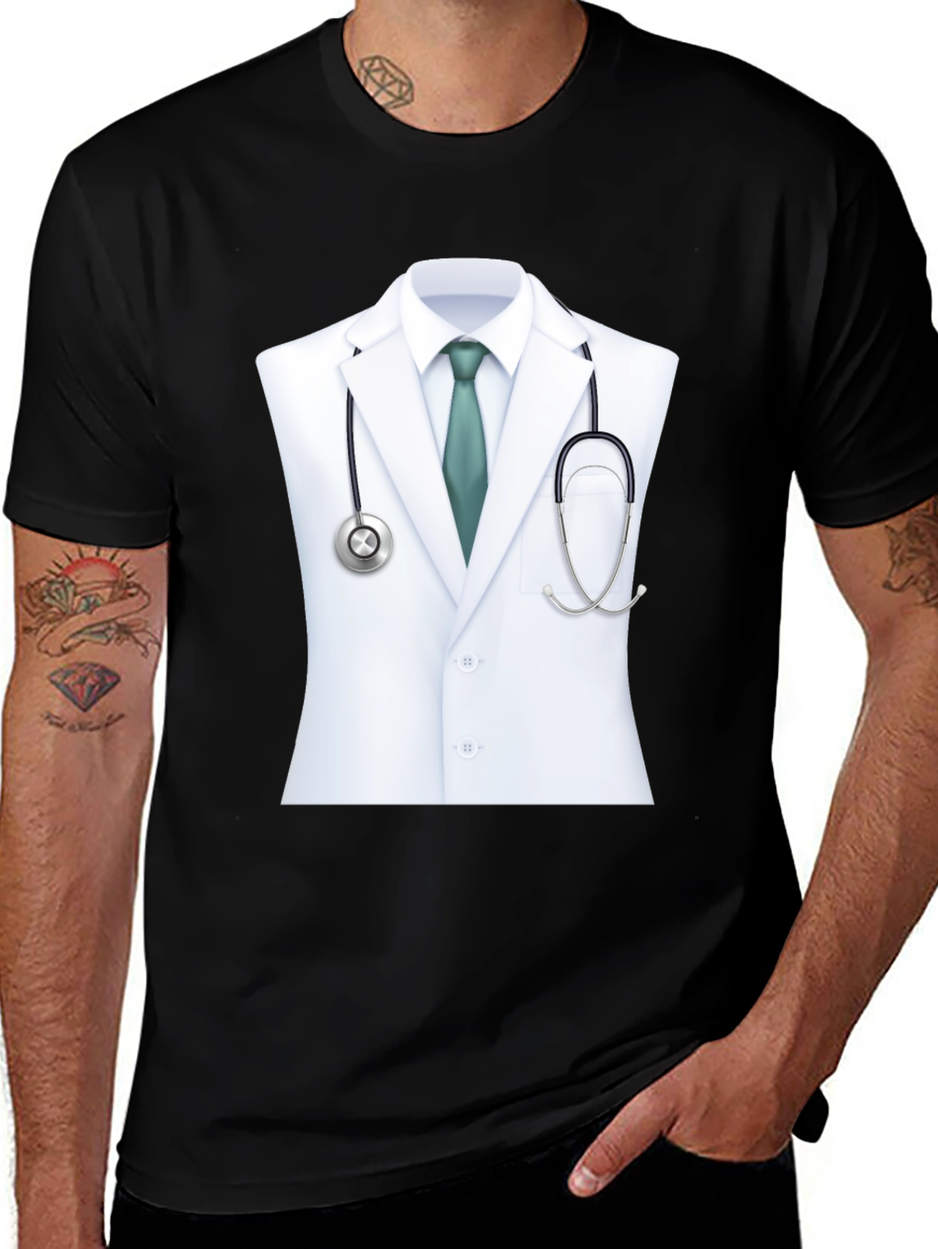 Novelty Doctor Coat T-Shirt - Costume Tee