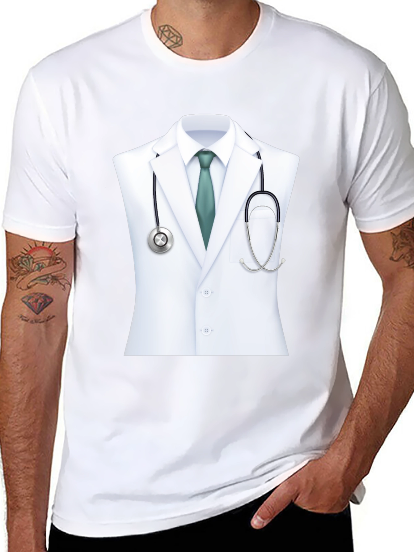 Novelty Doctor Coat T-Shirt - Costume Tee
