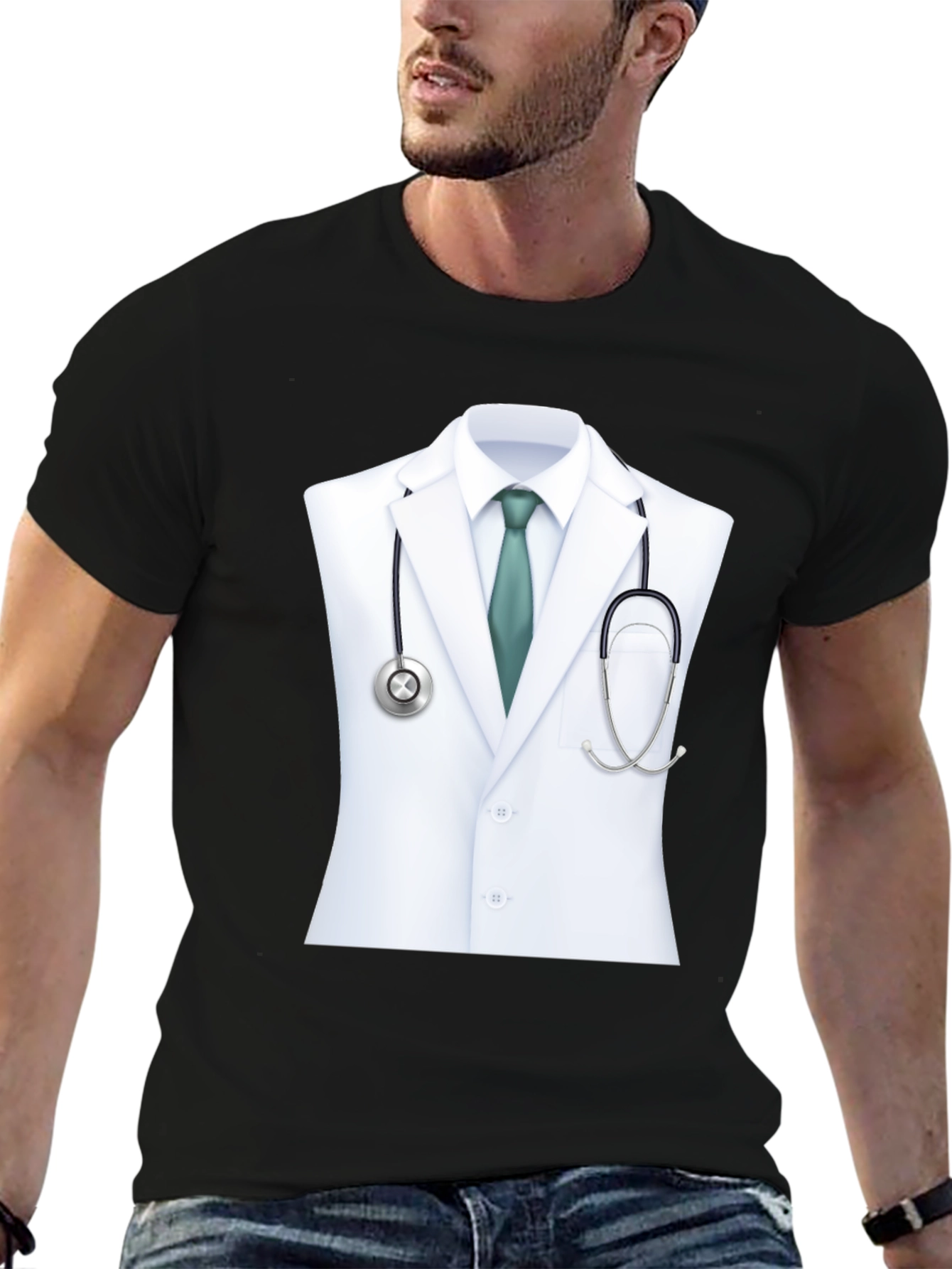 Novelty Doctor Coat T-Shirt - Costume Tee