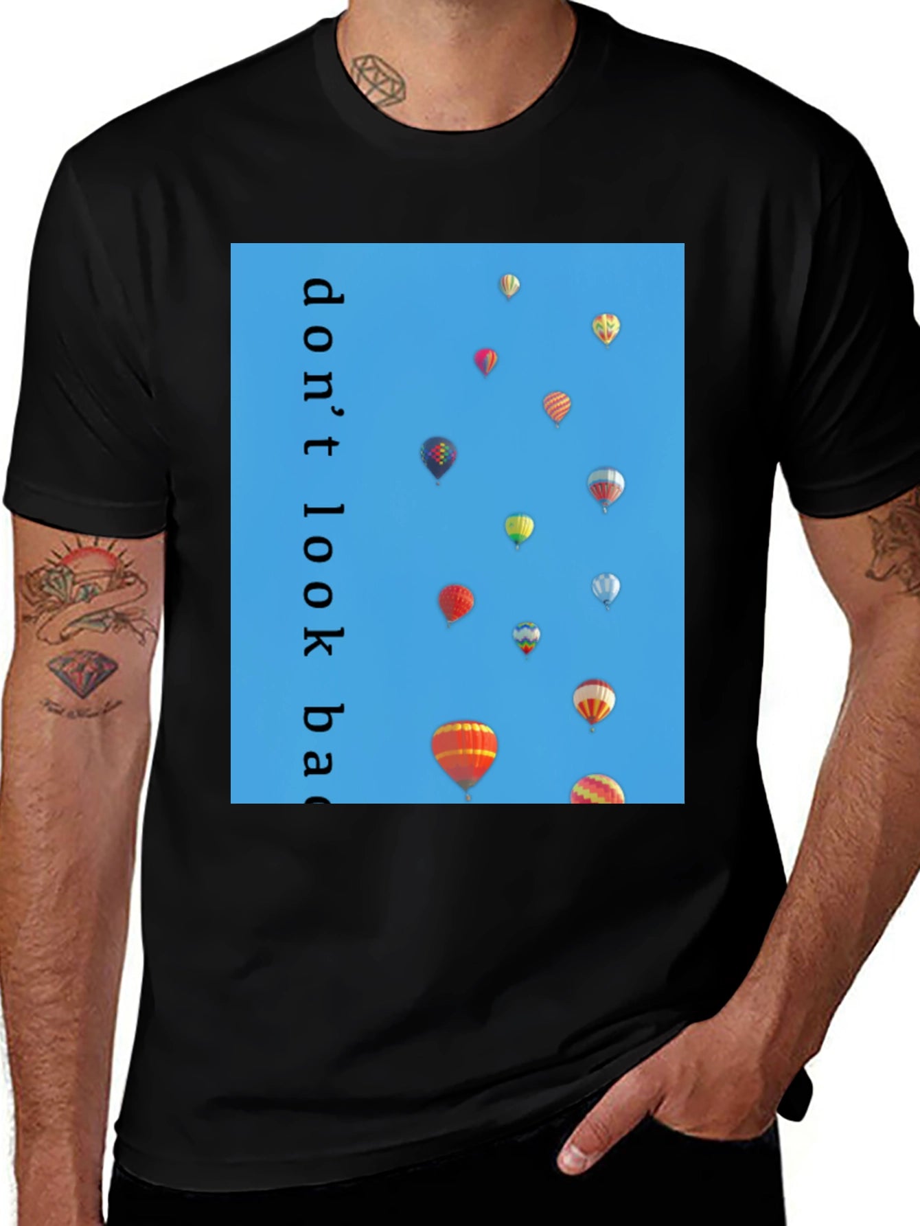 Dont Look Back Hot Air Balloon T-Shirt