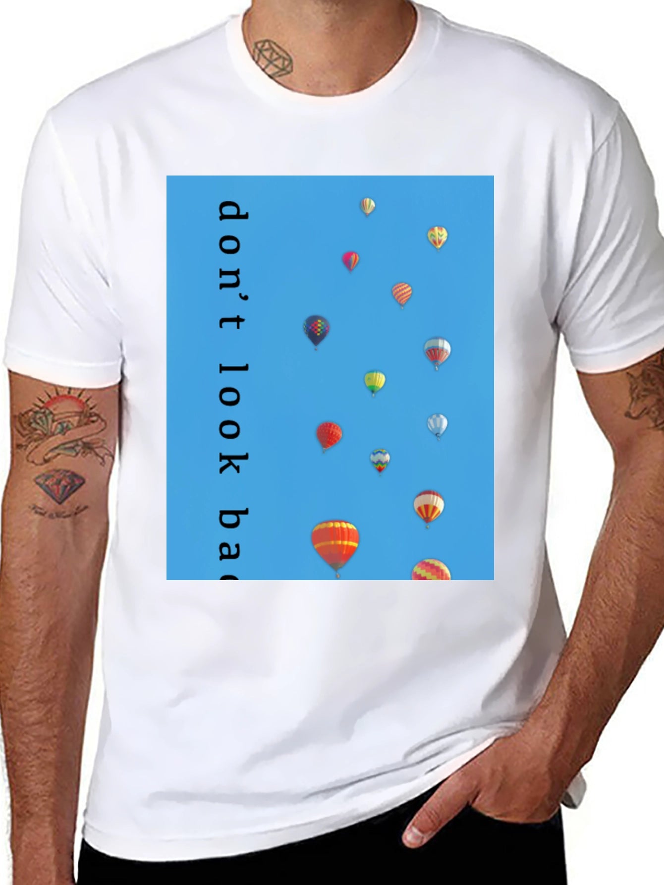 Dont Look Back Hot Air Balloon T-Shirt