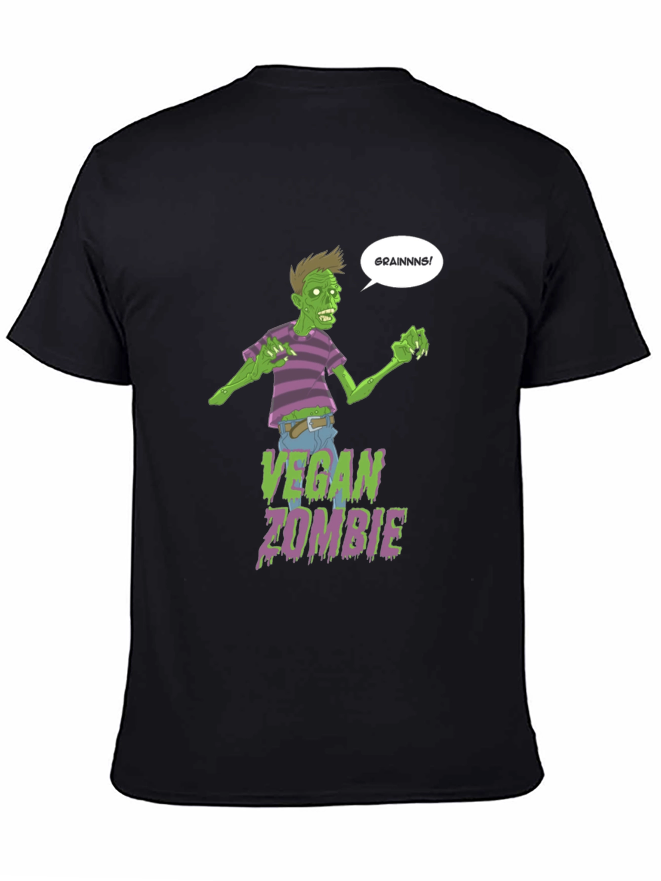 Vegan Zombie Brains T-Shirt Graphic Tee