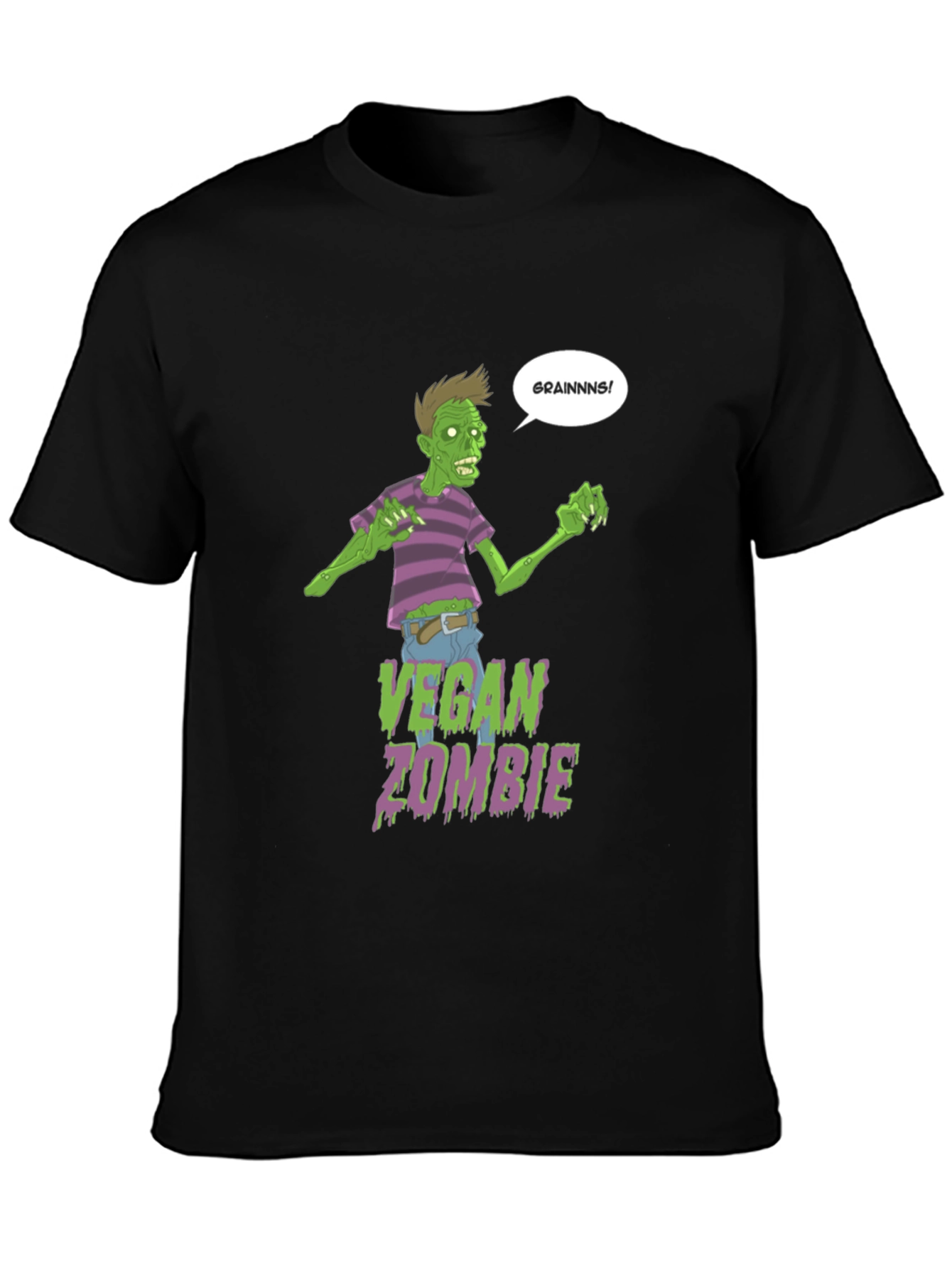 Vegan Zombie Brains T-Shirt Graphic Tee