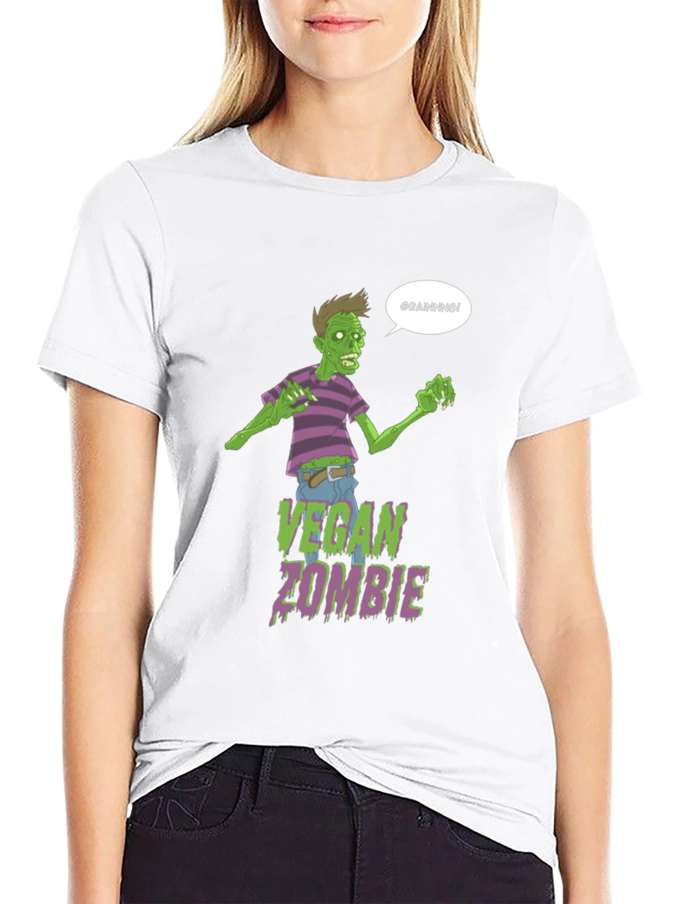 Vegan Zombie Brains T-Shirt Graphic Tee