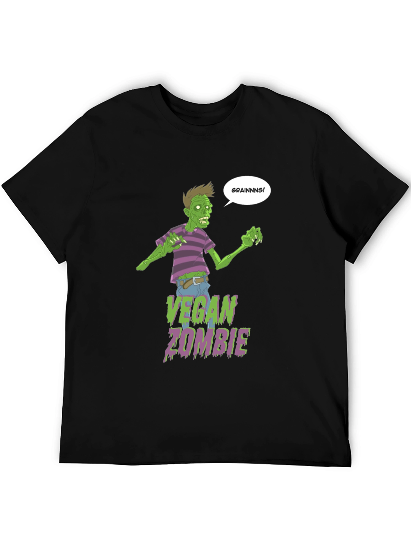 Vegan Zombie Brains T-Shirt Graphic Tee