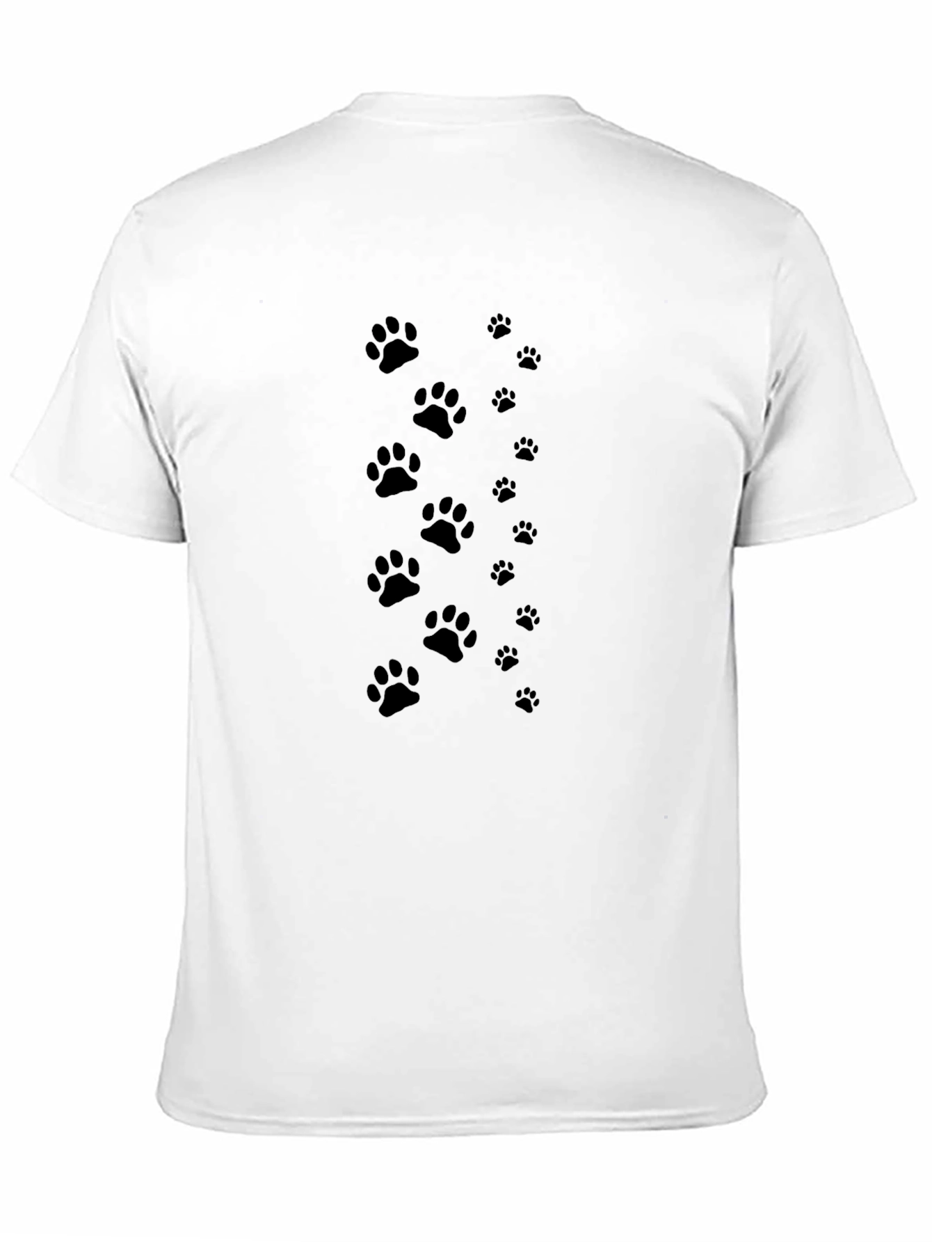 Paw Print T-Shirt - Mens Black Graphic Tee