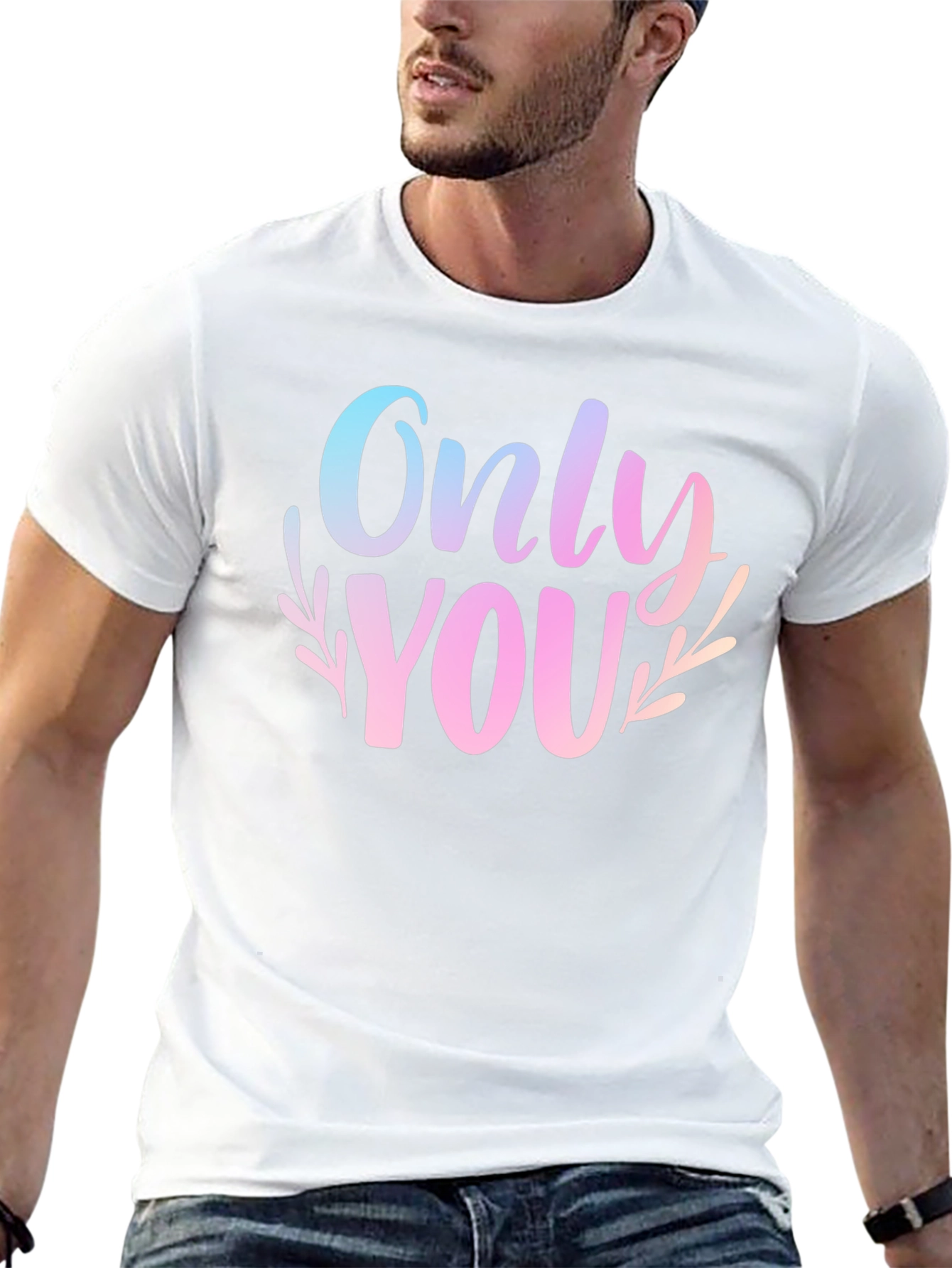 Only You Graphic Print Black T-Shirt