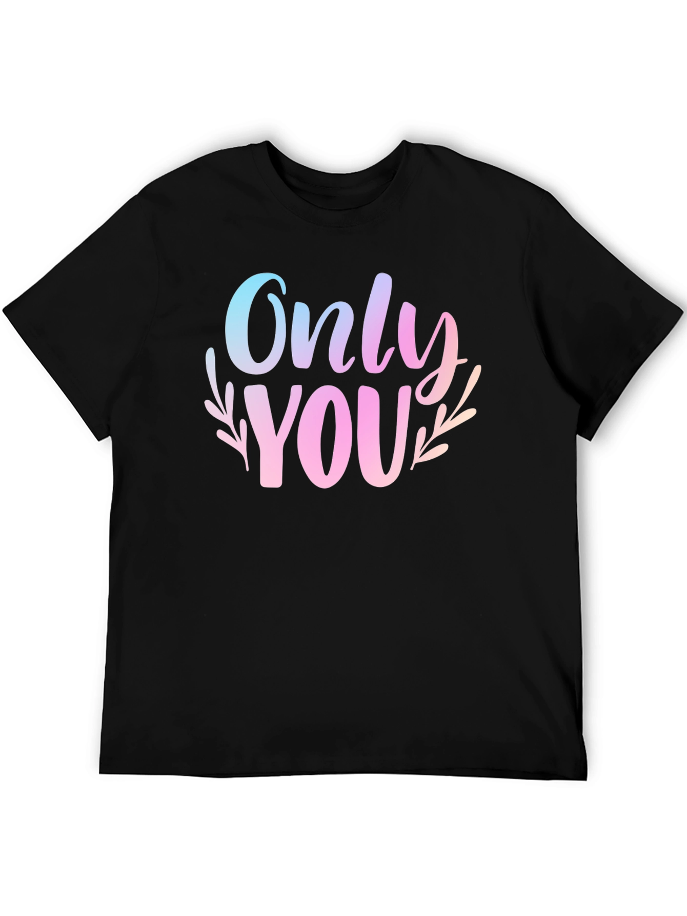Only You Graphic Print Black T-Shirt
