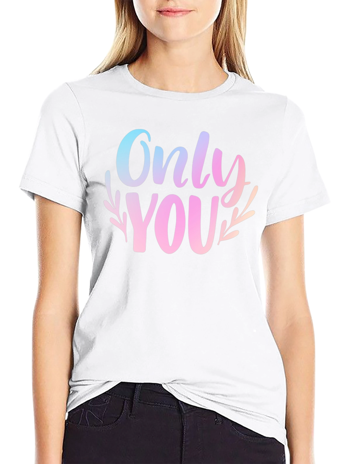 Only You Graphic Print Black T-Shirt