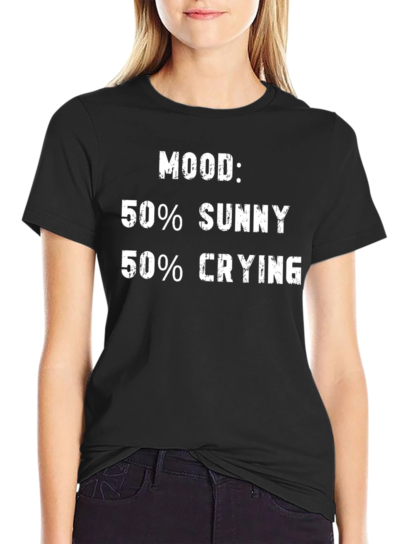 Mood: 50% Sunny 50% Crying Graphic Tee