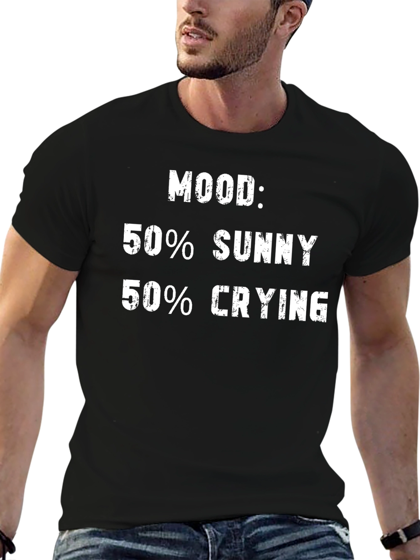 Mood: 50% Sunny 50% Crying Graphic Tee