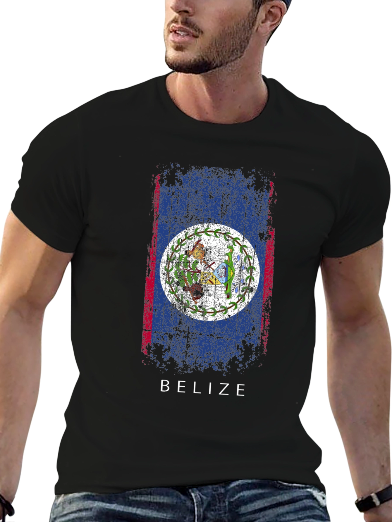 Belize Flag T-Shirt - Distressed Graphic Tee