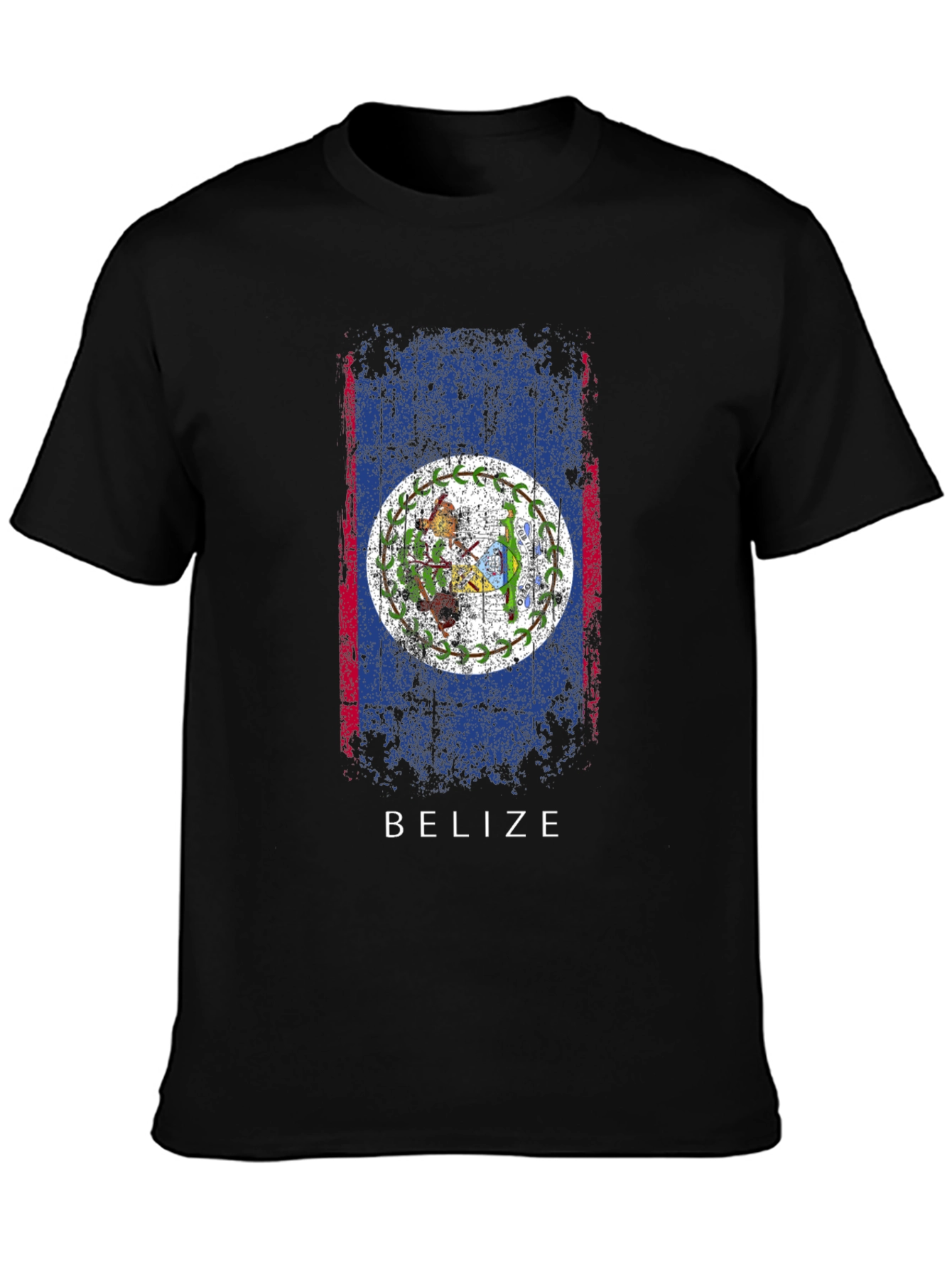 Belize Flag T-Shirt - Distressed Graphic Tee