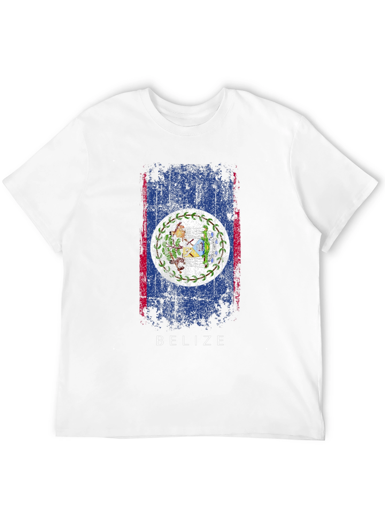 Belize Flag T-Shirt - Distressed Graphic Tee