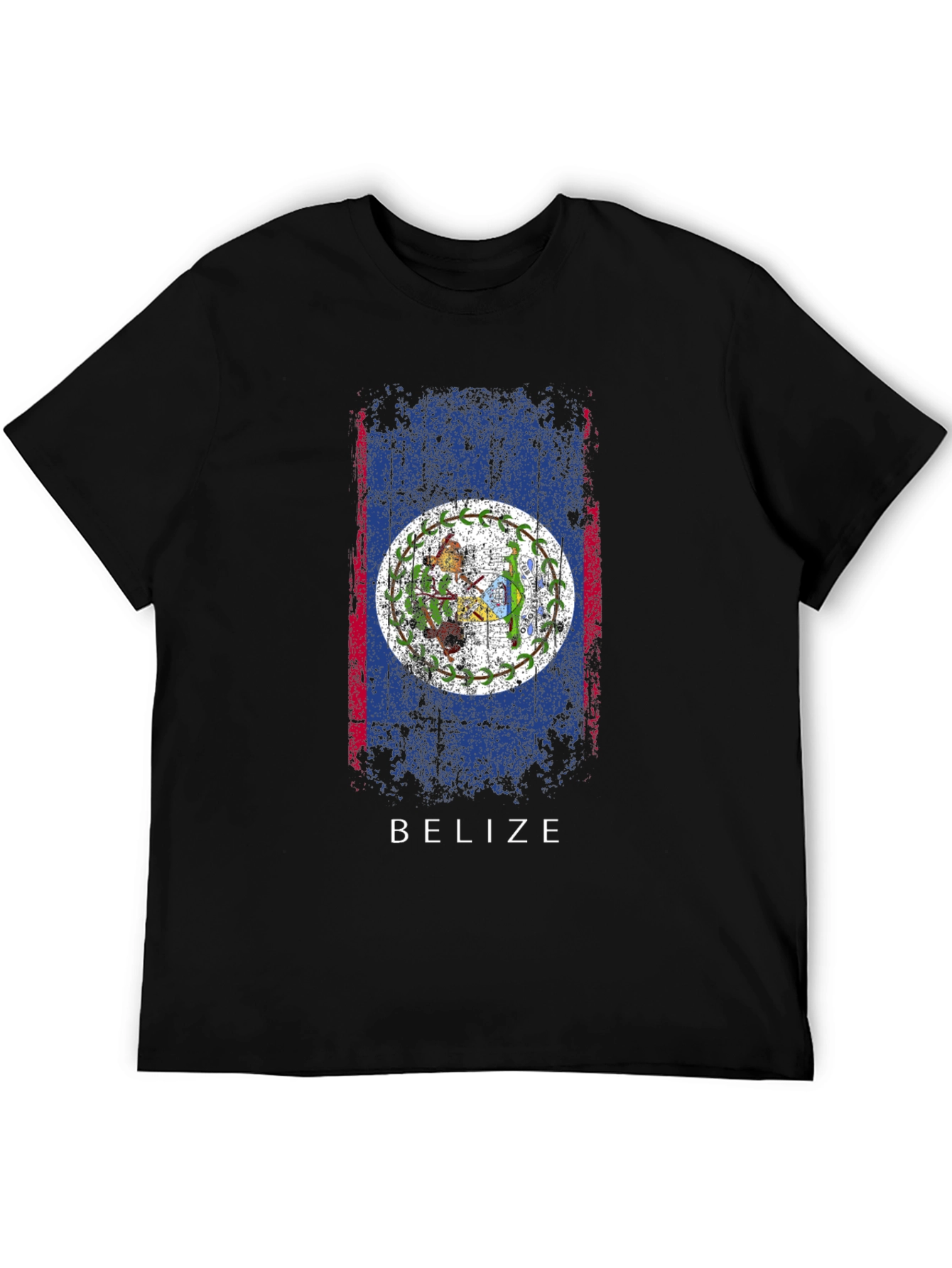 Belize Flag T-Shirt - Distressed Graphic Tee