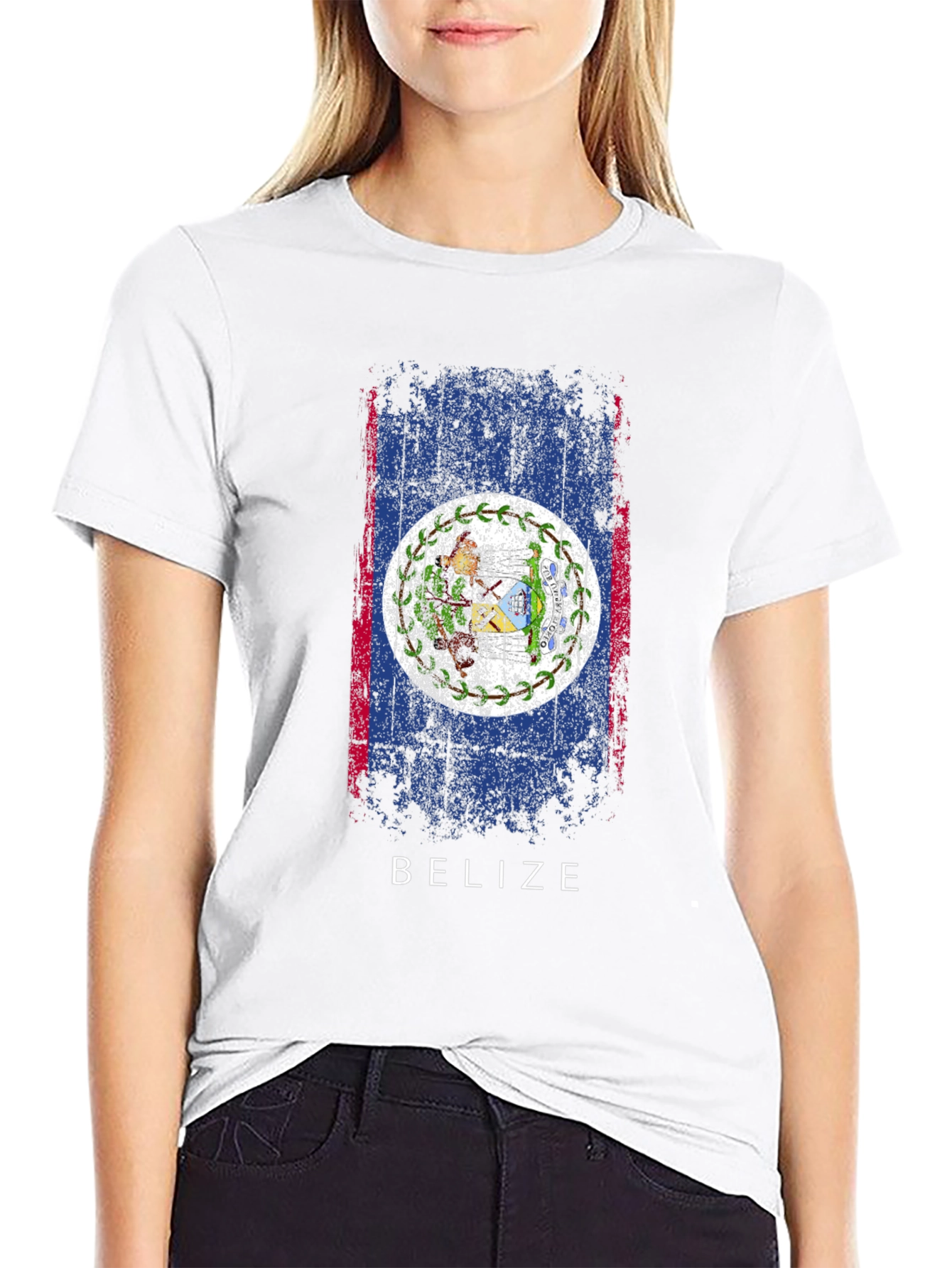 Belize Flag T-Shirt - Distressed Graphic Tee