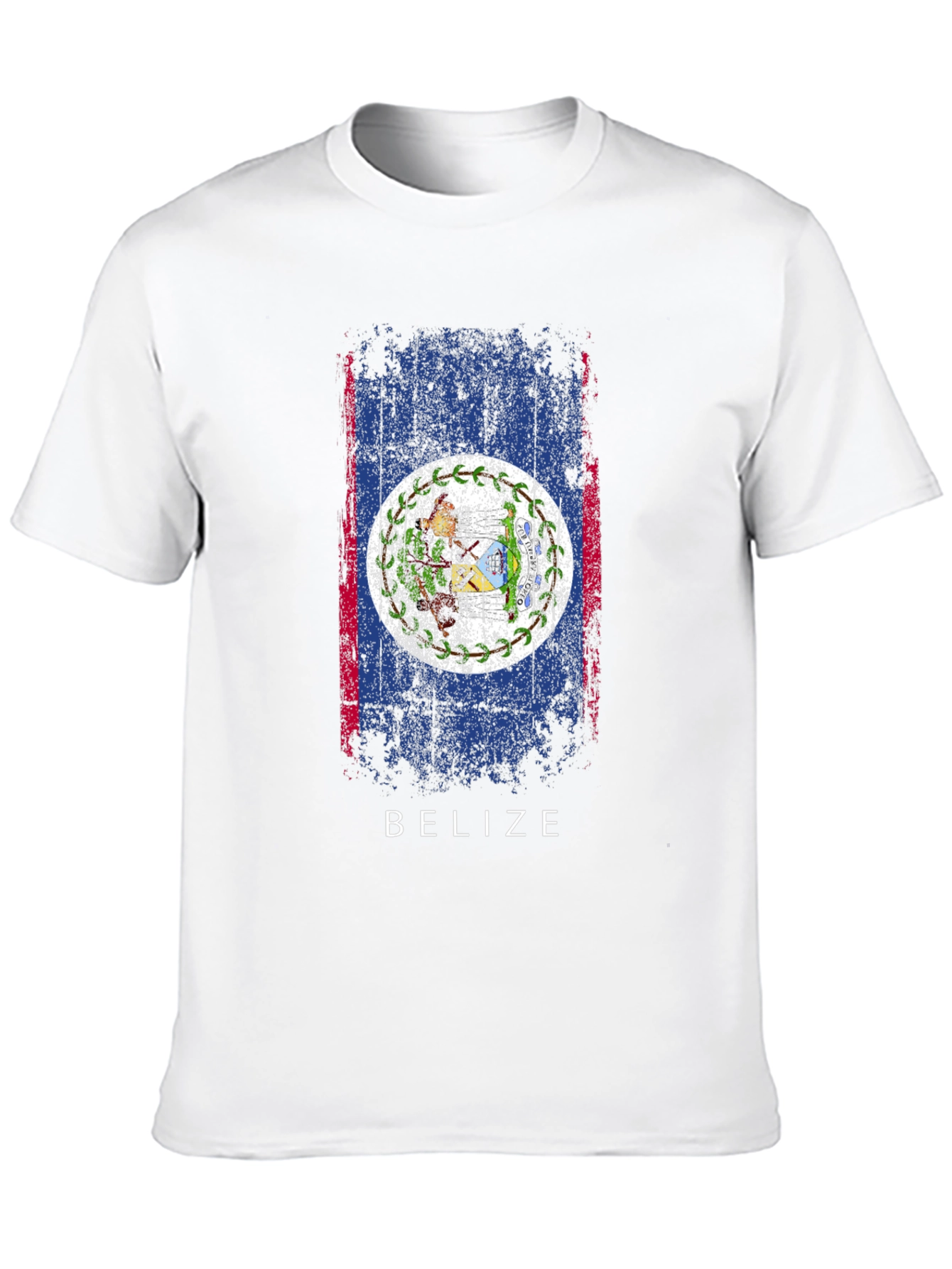 Belize Flag T-Shirt - Distressed Graphic Tee