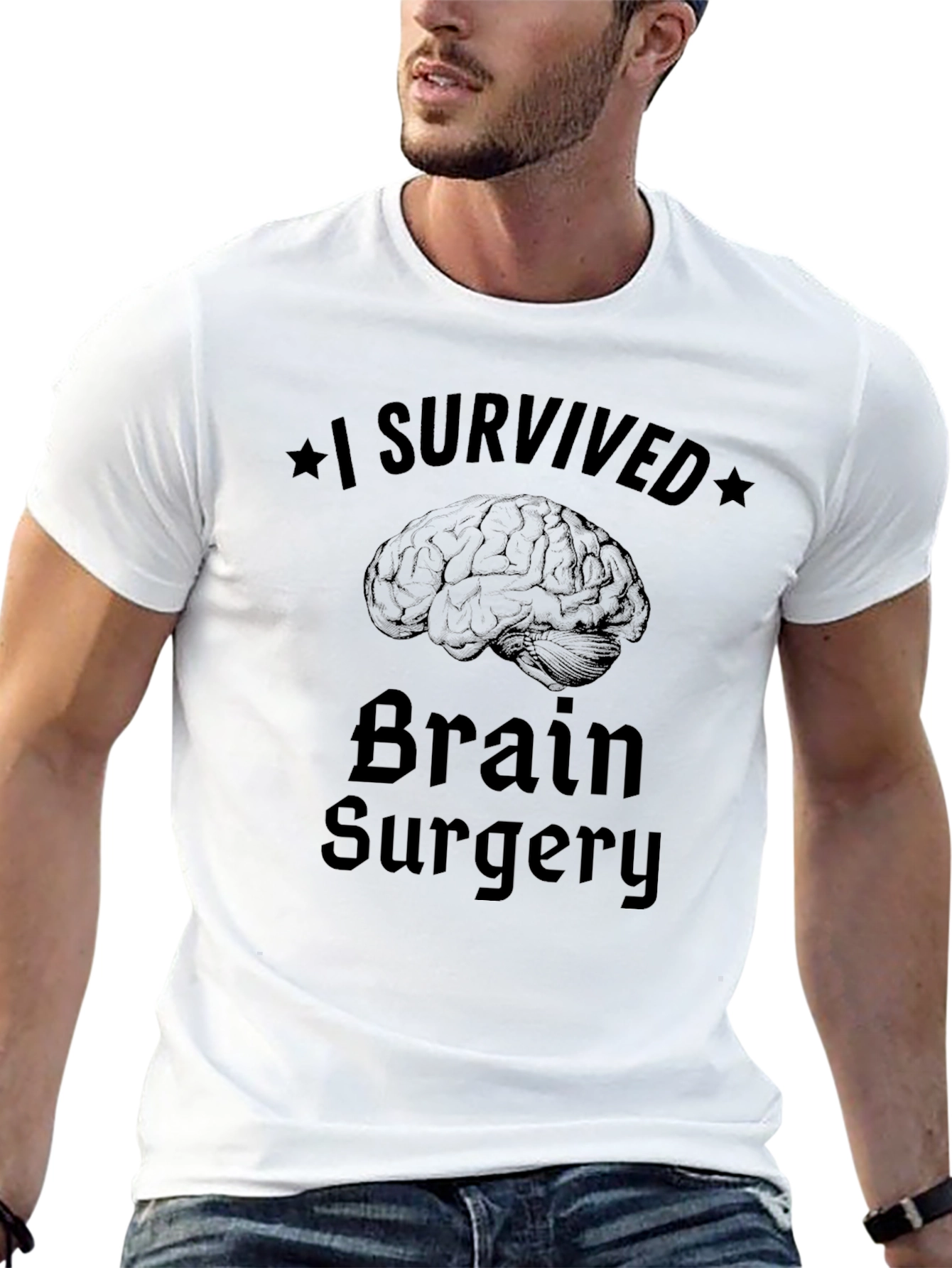 I Survived Brain Surgery Graphic T-Shirt