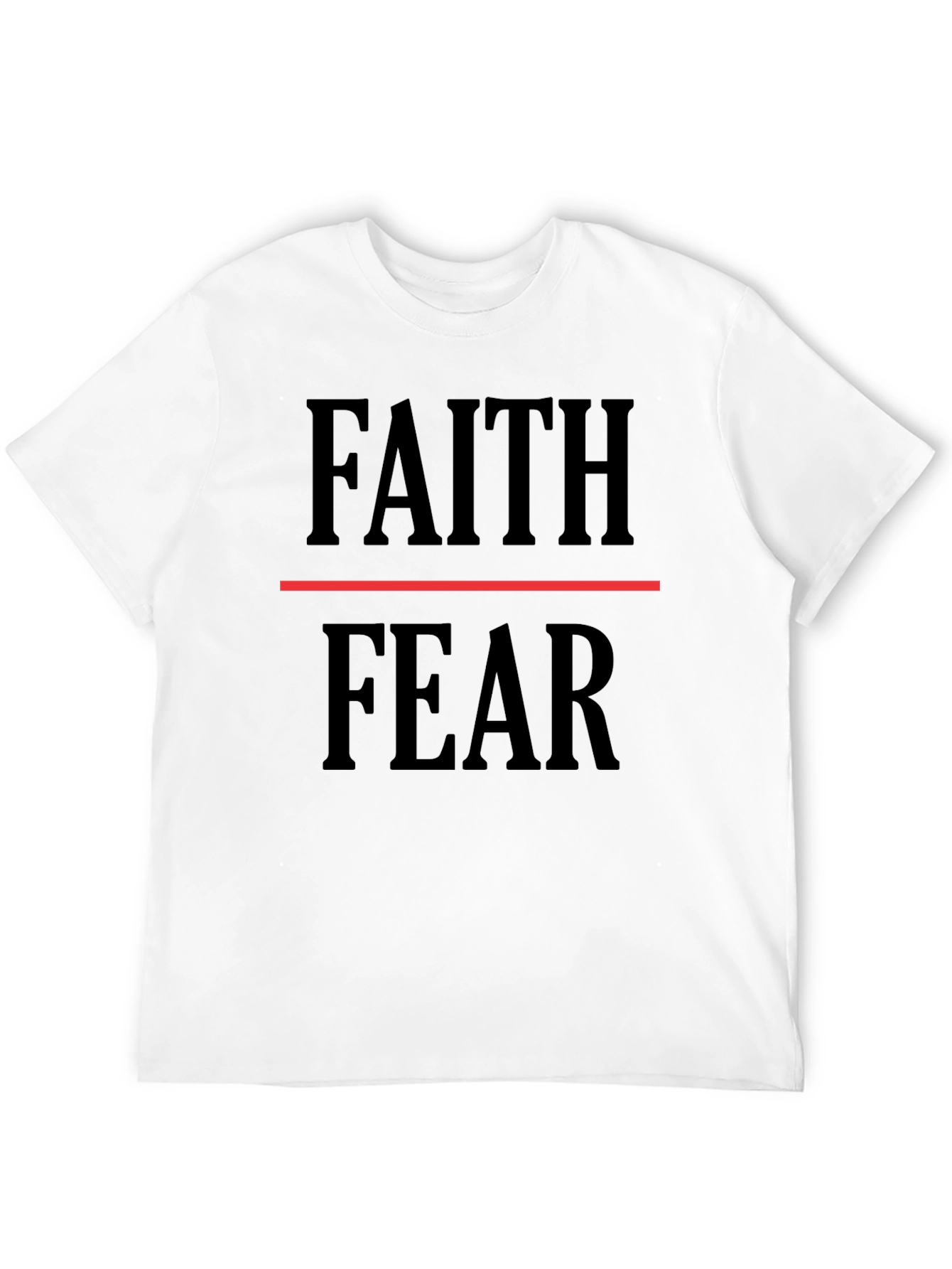 Faith Over Fear Graphic T-Shirt - Mens Black Tee