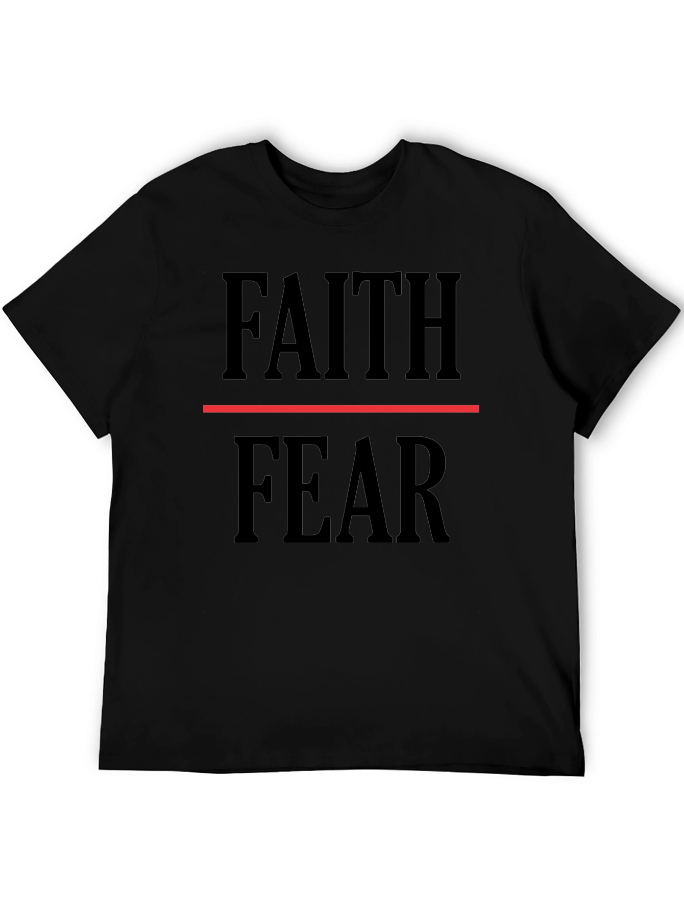 Faith Over Fear Graphic T-Shirt - Mens Black Tee