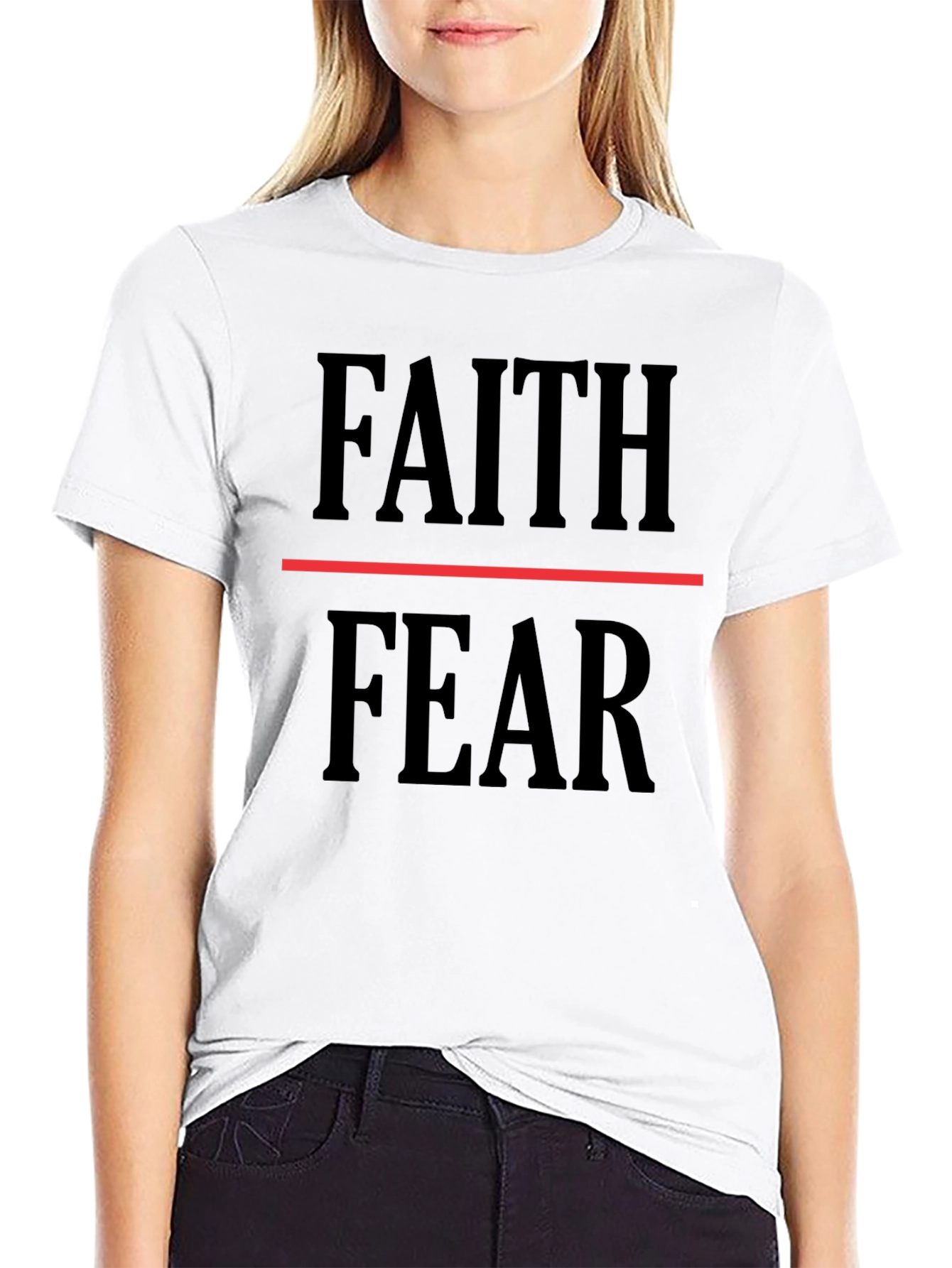 Faith Over Fear Graphic T-Shirt - Mens Black Tee