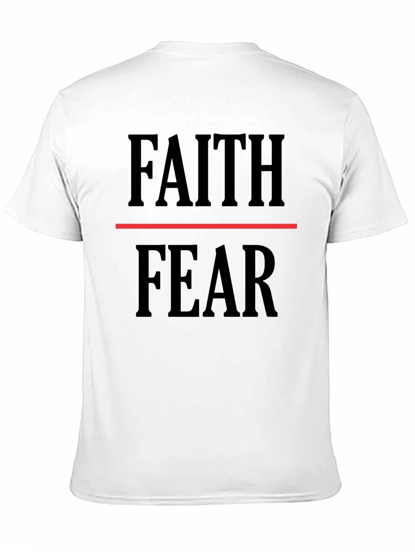 Faith Over Fear Graphic T-Shirt - Mens Black Tee
