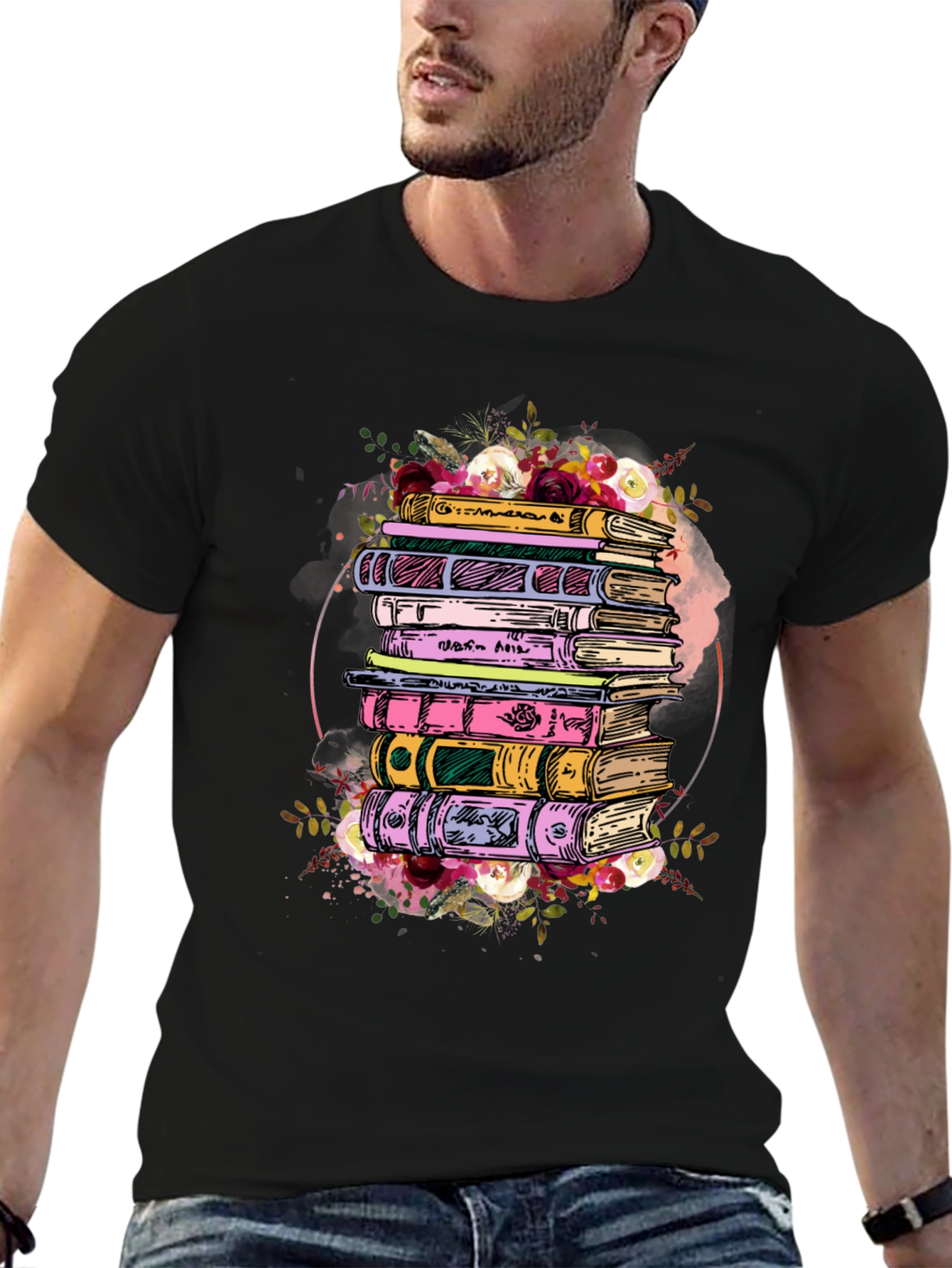 Floral Books Graphic Tee