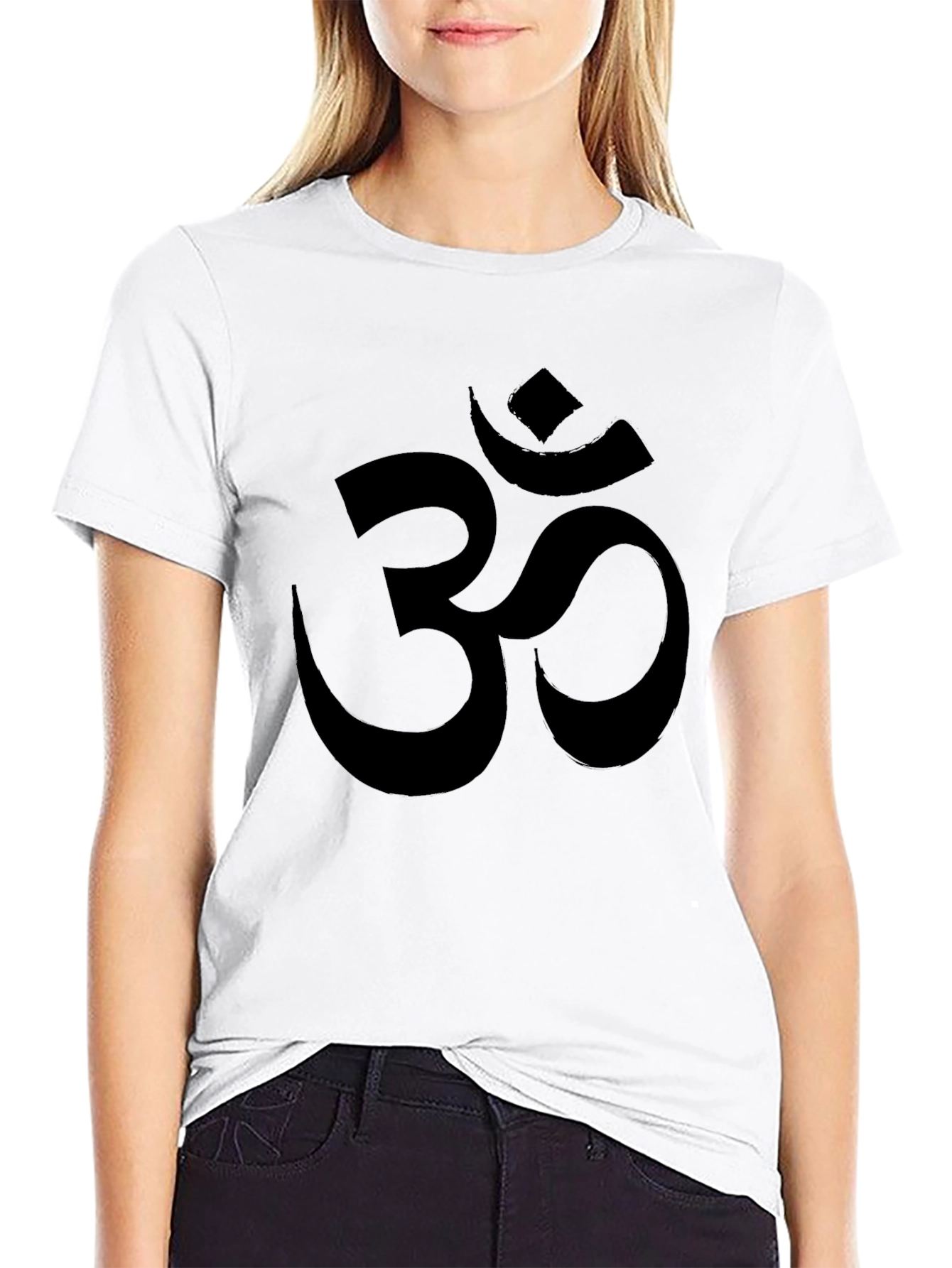 Om Symbol Graphic Tee - Black Cotton T-Shirt