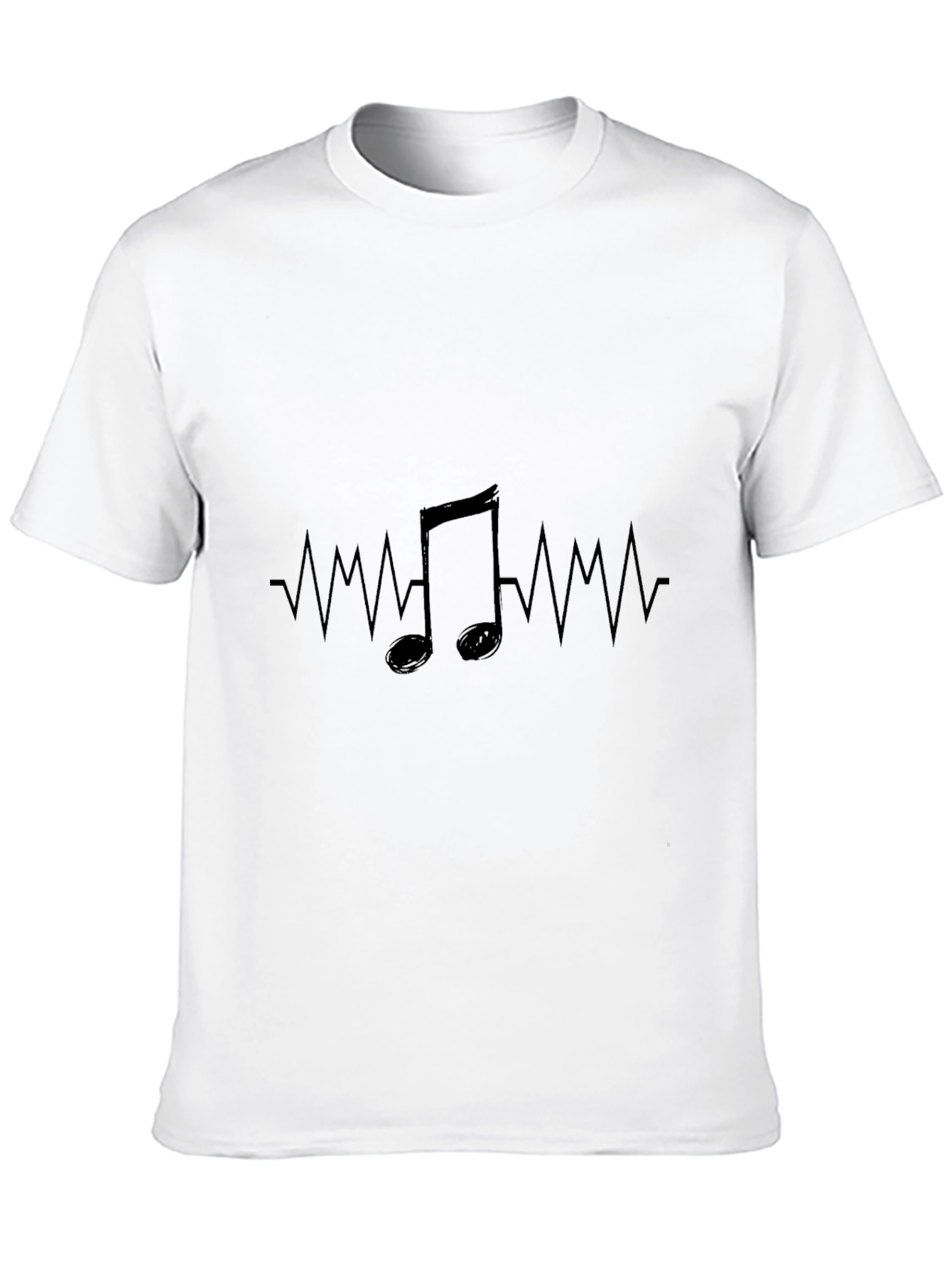 Music Heartbeat Tee - Stylish Black T-Shirt