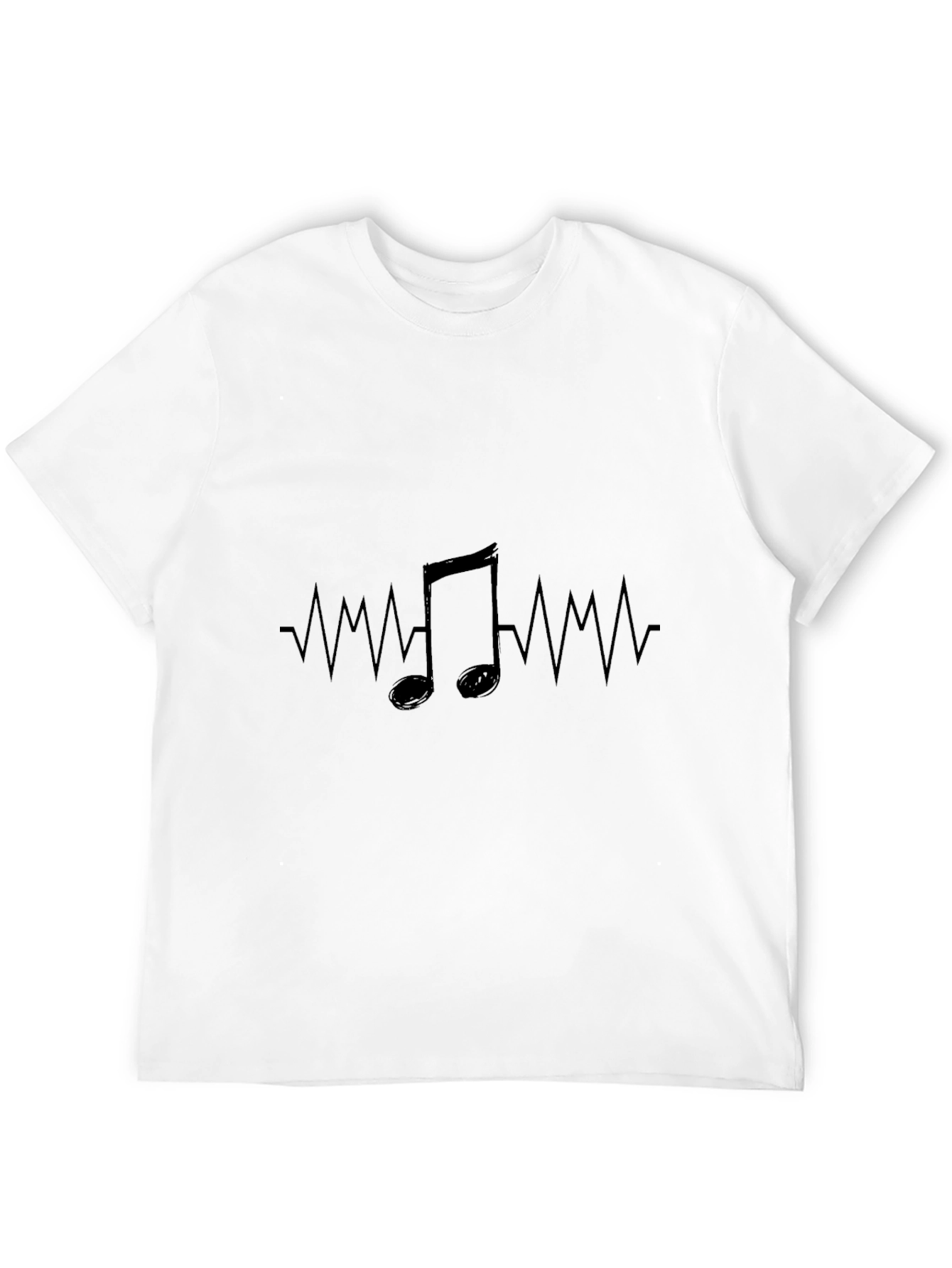 Music Heartbeat Tee - Stylish Black T-Shirt