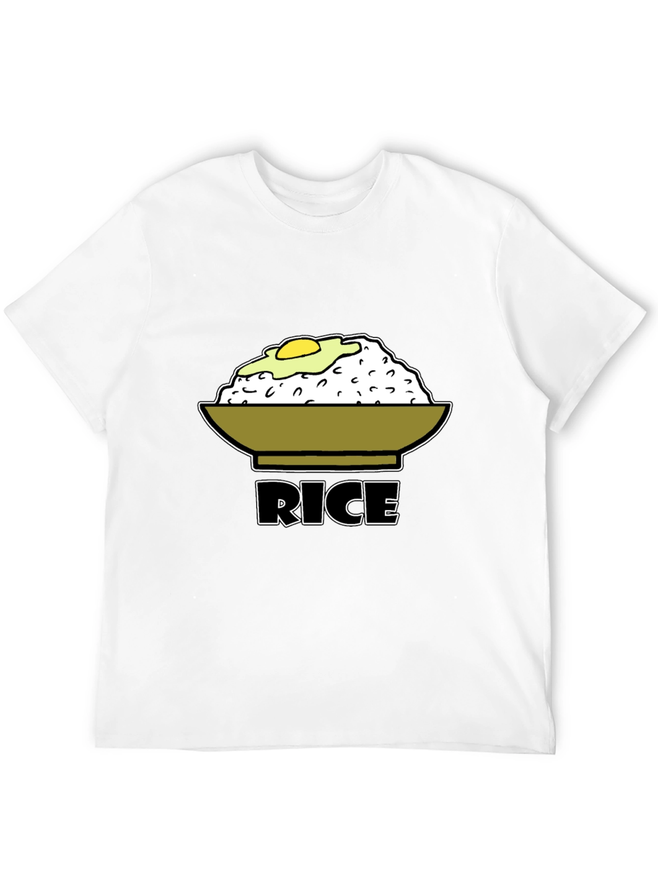Rice & Egg Graphic Tee - Foodie T-Shirt