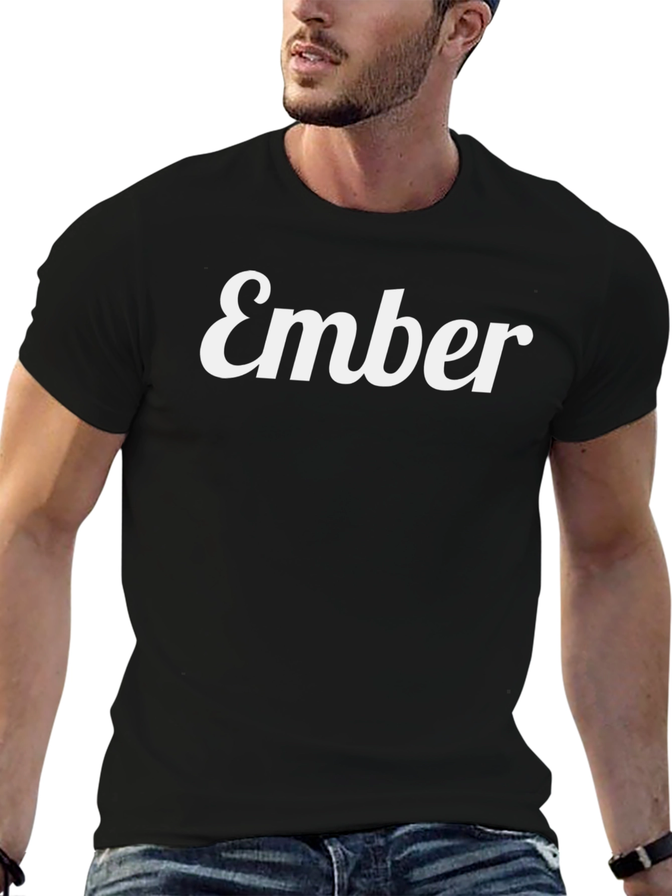 Ember Black T-Shirt - Stylish Graphic Tee