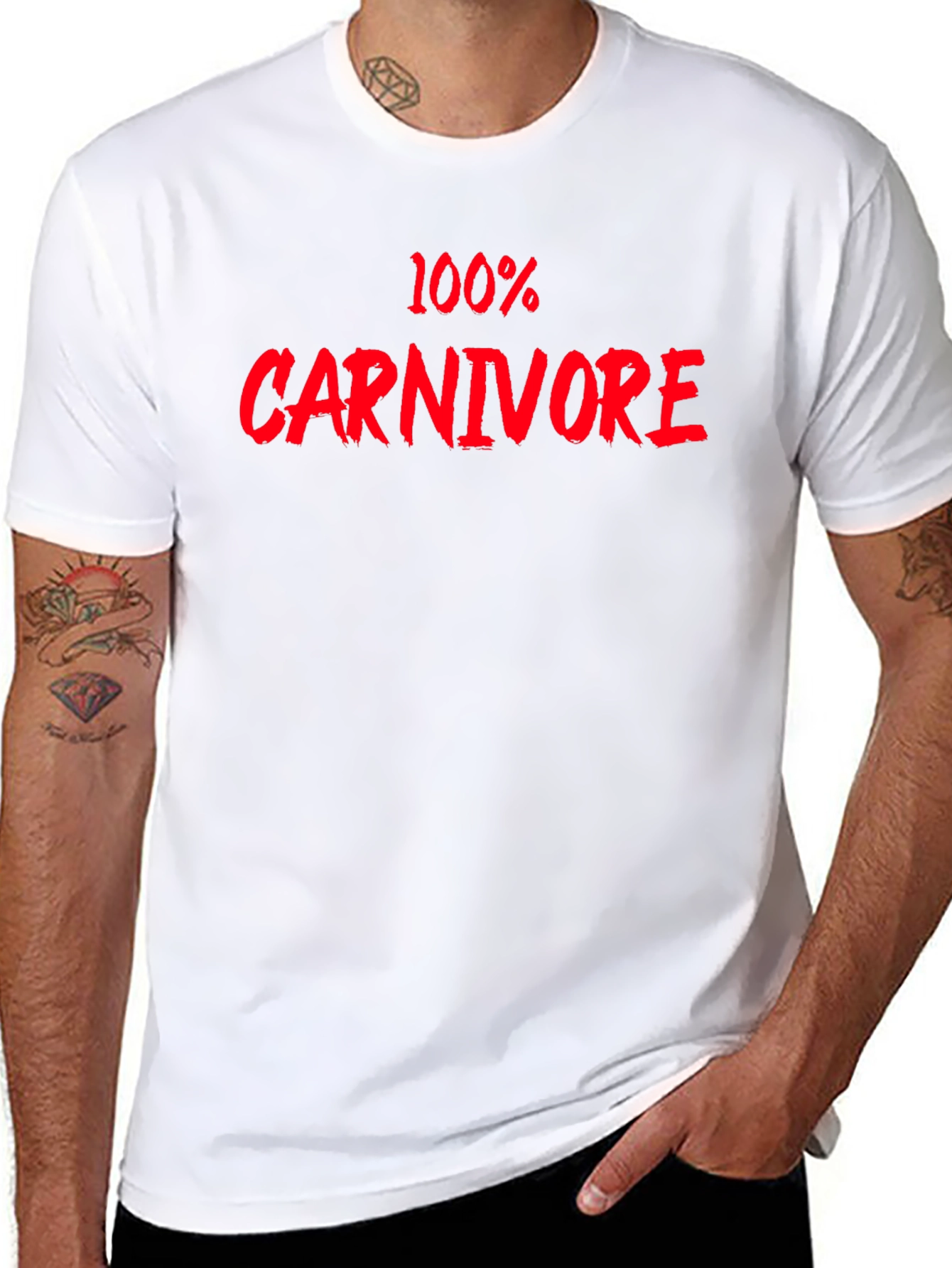 100% Carnivore Graphic Tee - Black