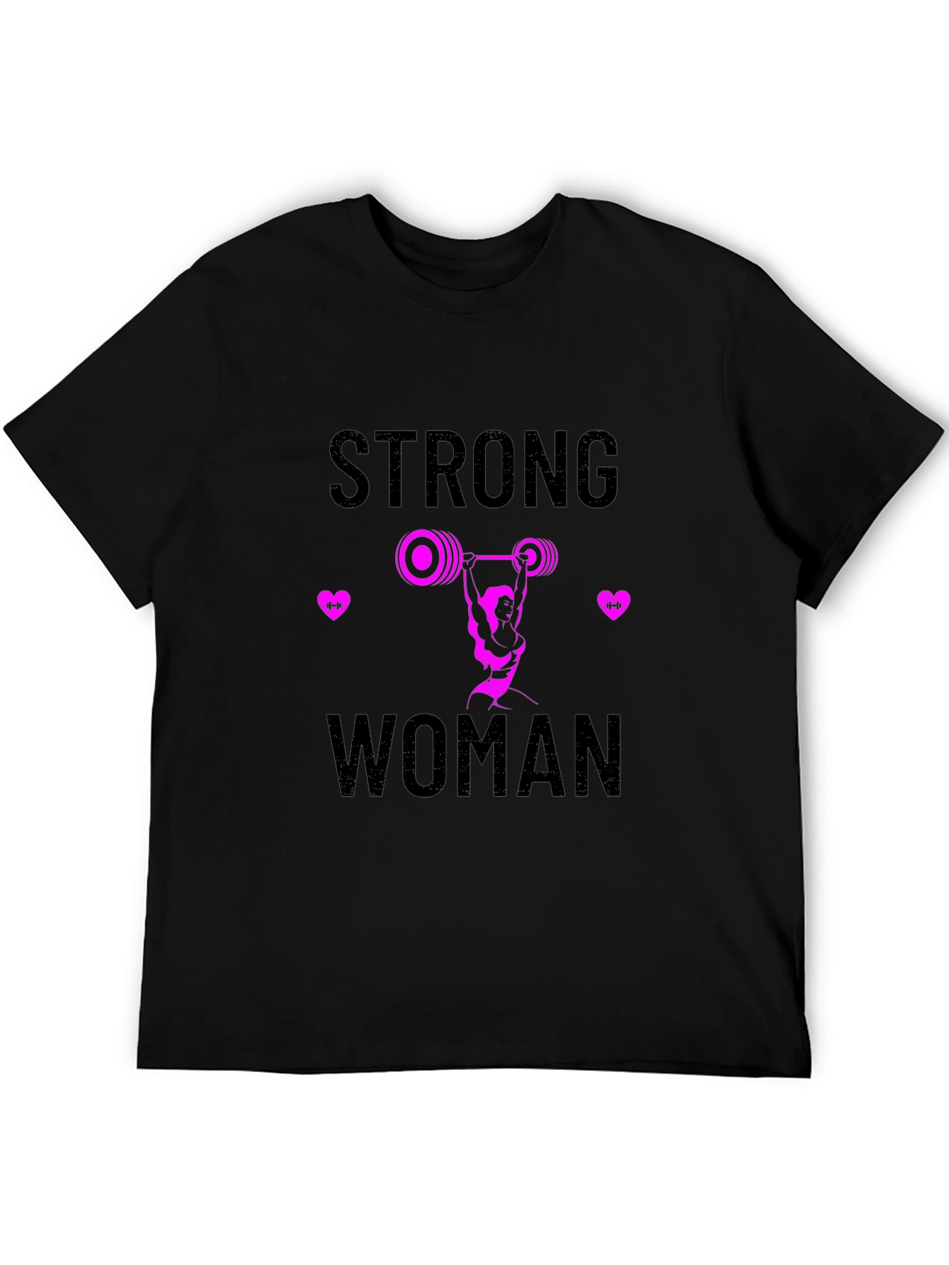 Strong Woman Graphic T-Shirt - Black