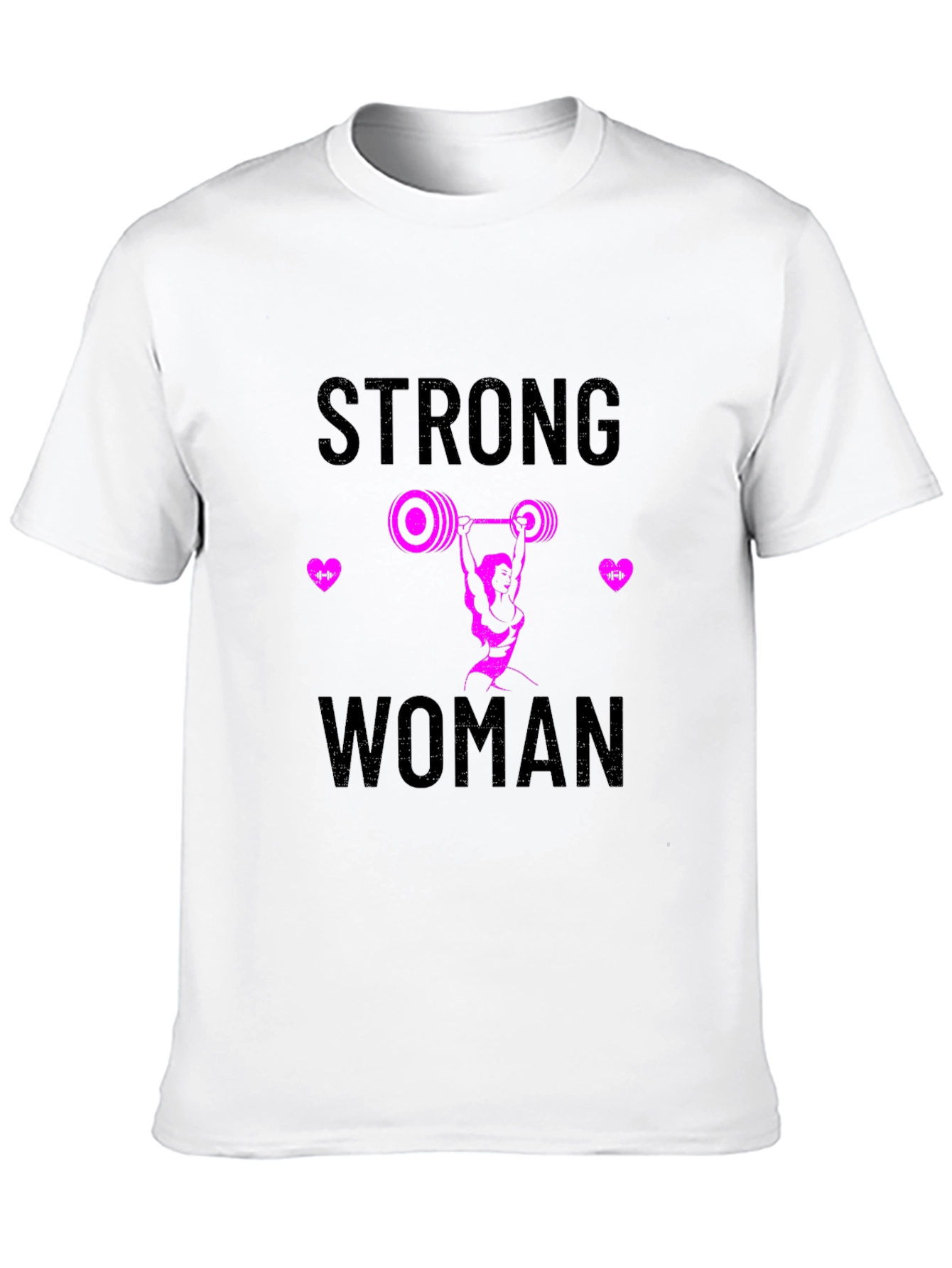 Strong Woman Graphic T-Shirt - Black