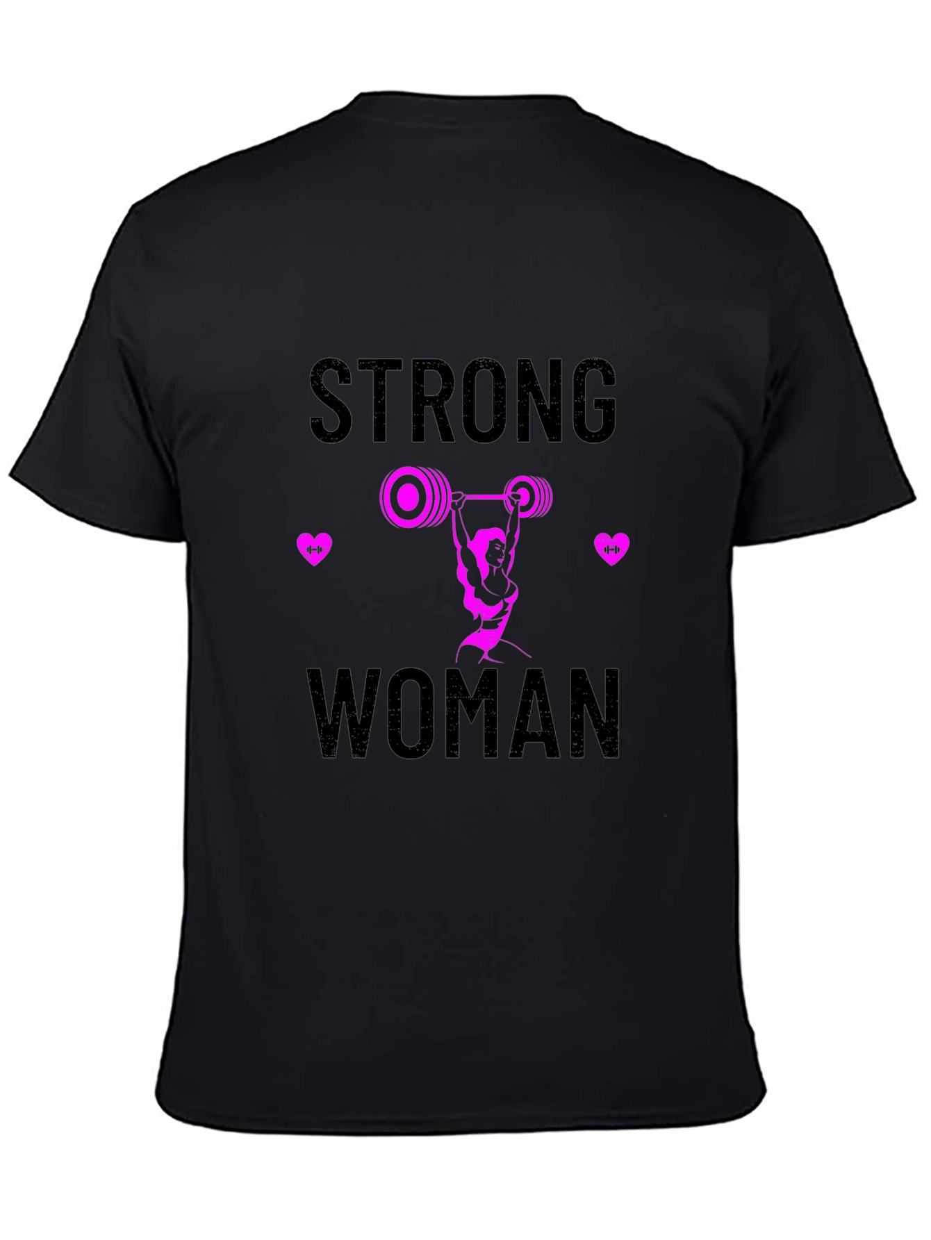 Strong Woman Graphic T-Shirt - Black