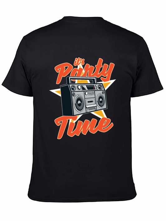 Its Party Time Boombox Graphic Tee - Retro Style
