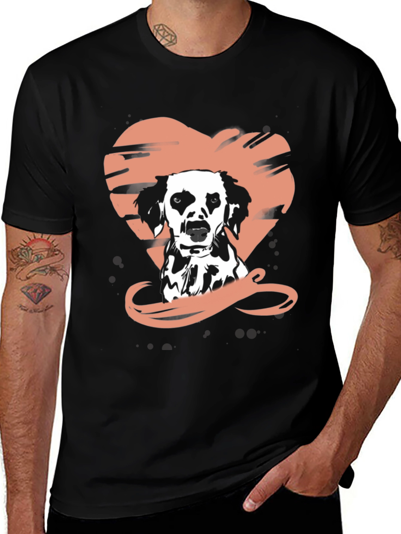 Dog Lovers Black Graphic Tee