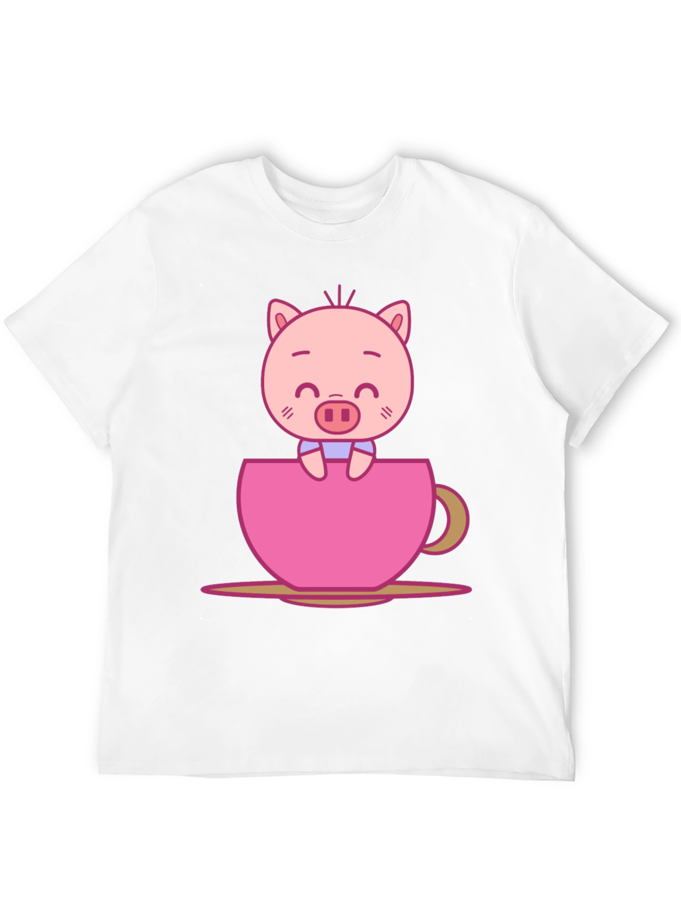 Pig in a Cup Black T-Shirt