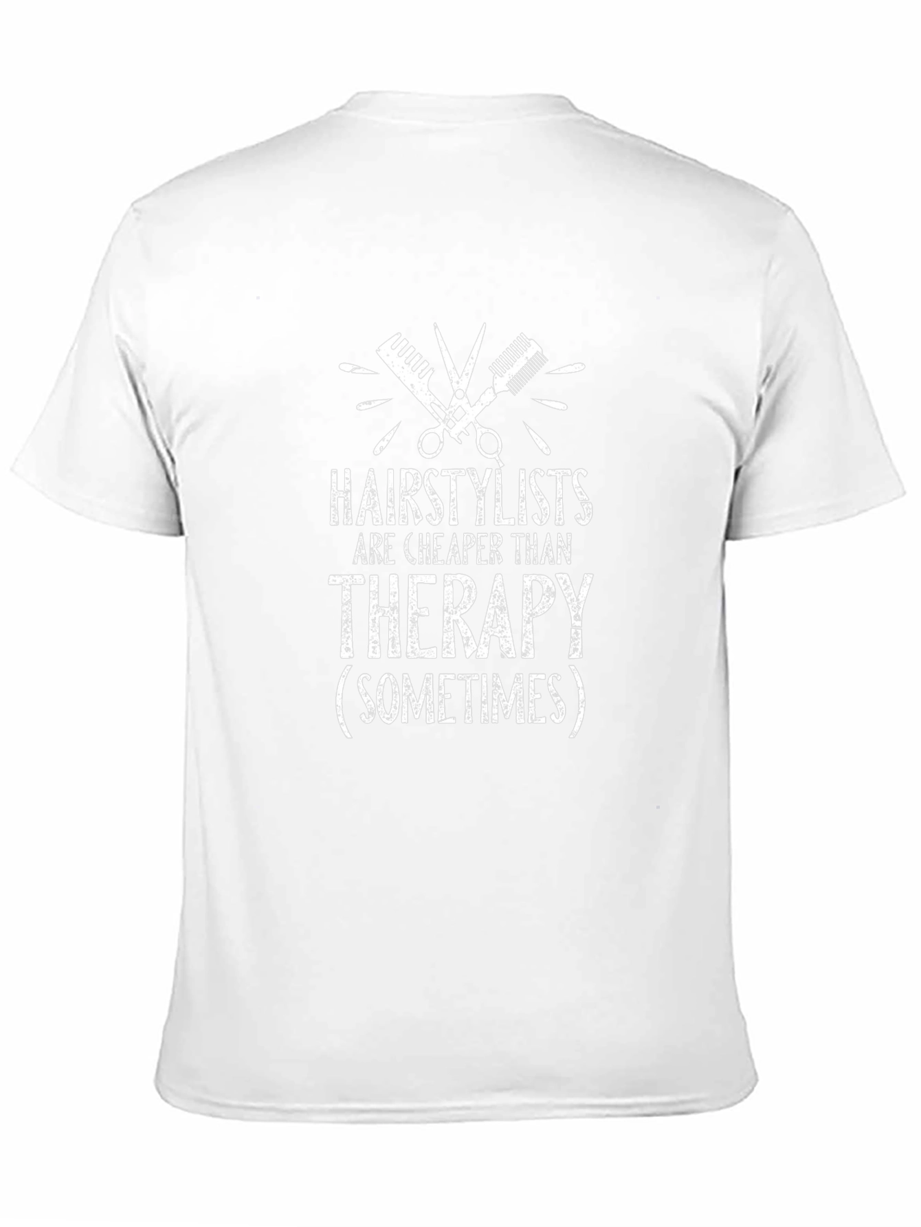 Hairstylist Therapy Funny Graphic T-Shirt - Black
