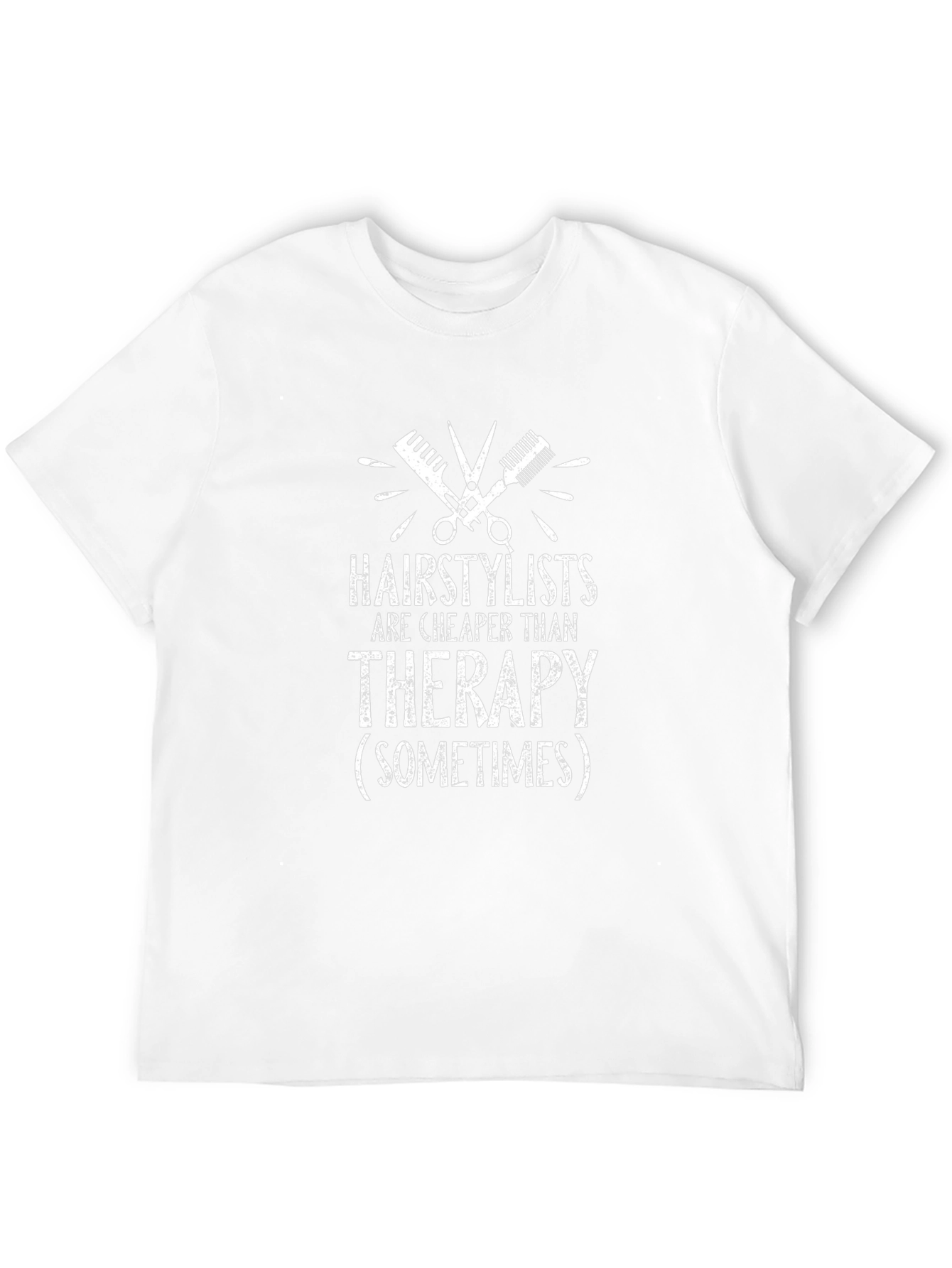 Hairstylist Therapy Funny Graphic T-Shirt - Black